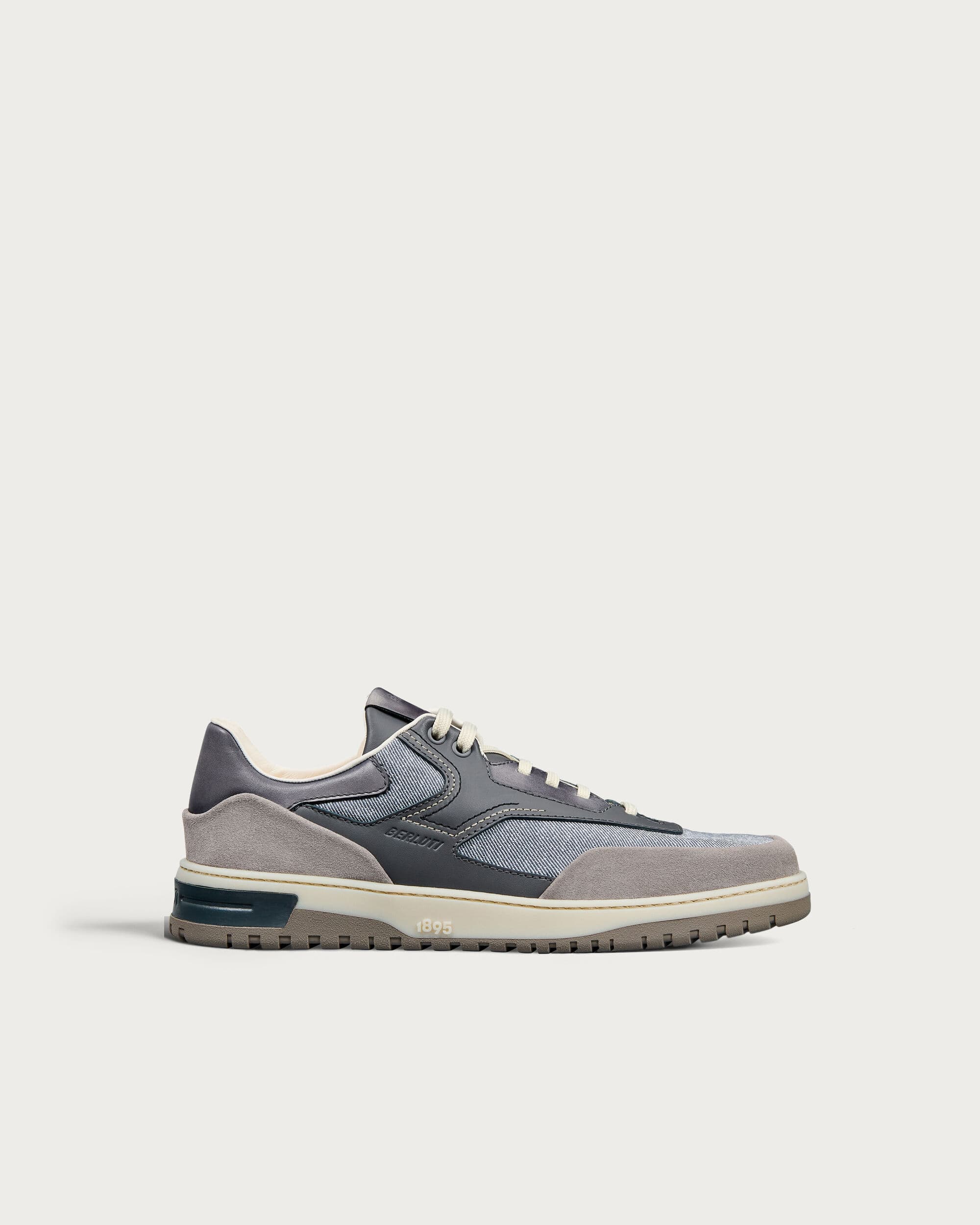 Playoff Suede Calf, Calf Leather And Textile Sneaker — S6427-Z12