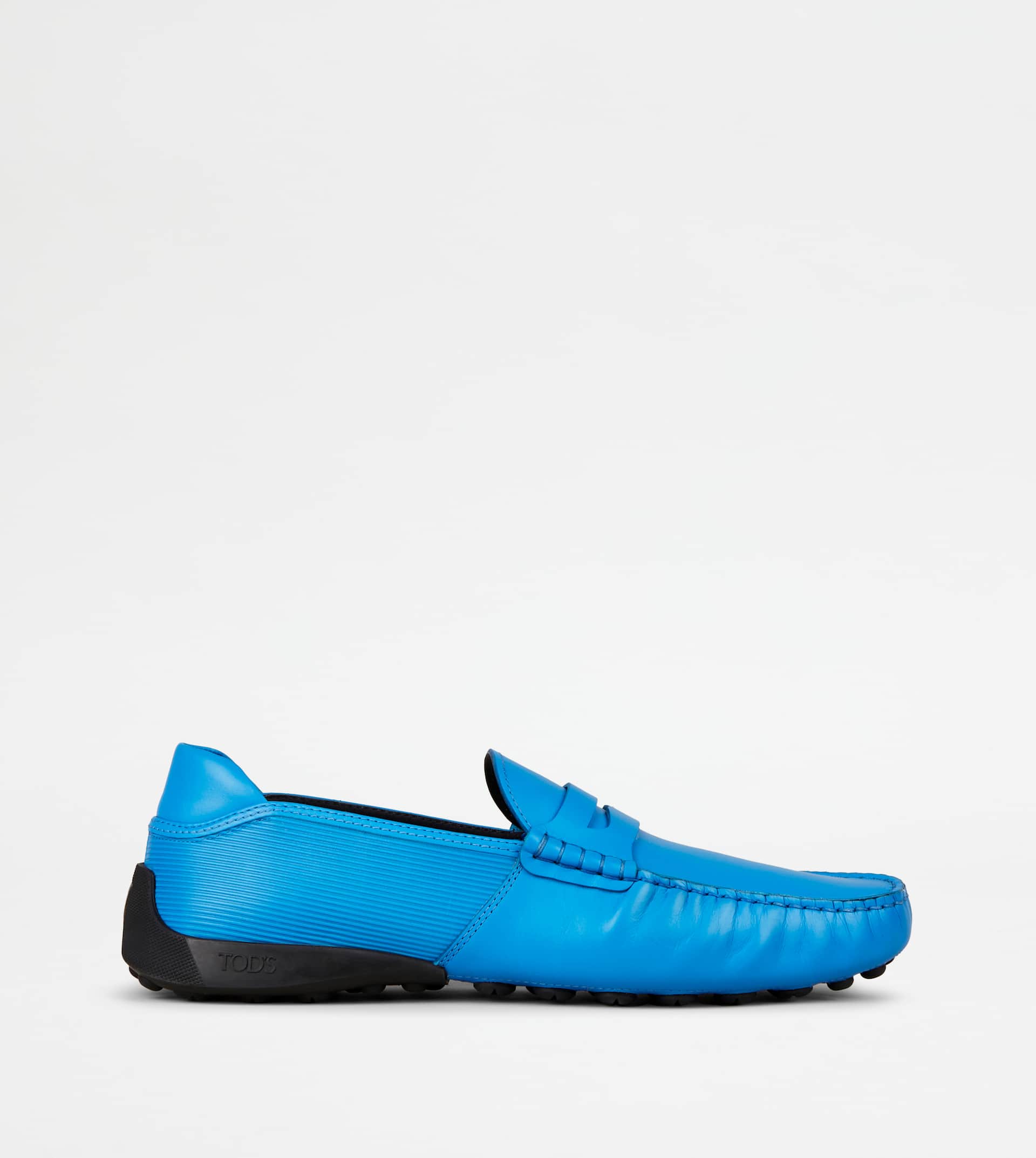 Loafers in Leather — Light blue, Black — Y5U86K0HL90BR0U423