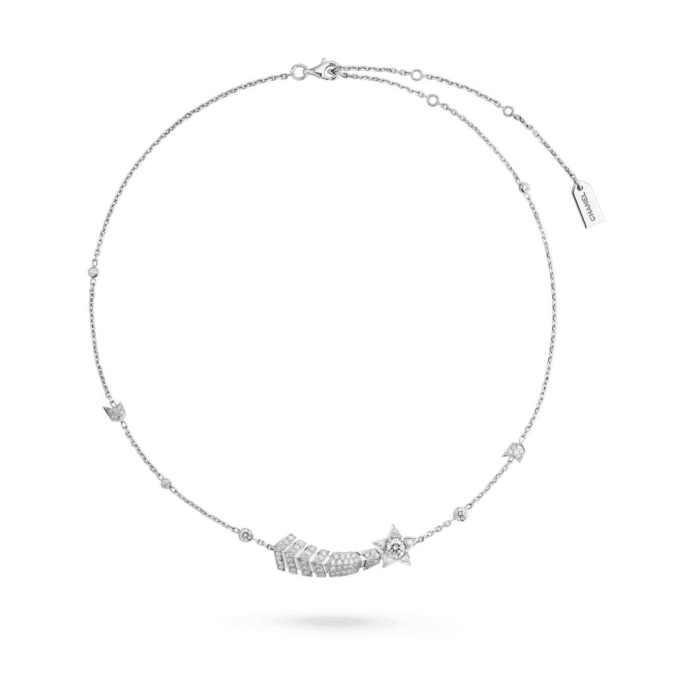 Comète Chevron Transformable Necklace Diamond — J11934