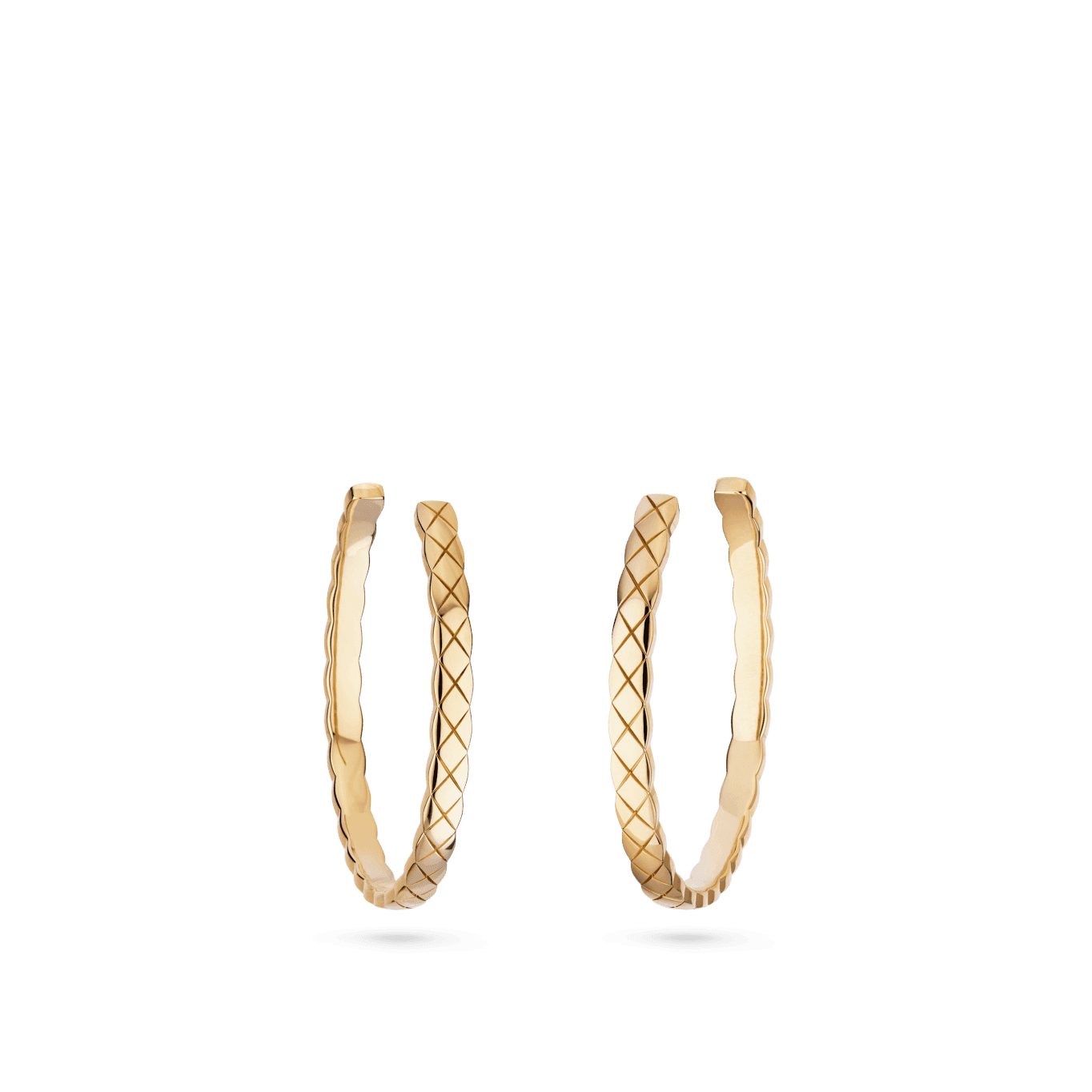 Coco Crush Hoop Earrings BEIGE GOLD — J12092