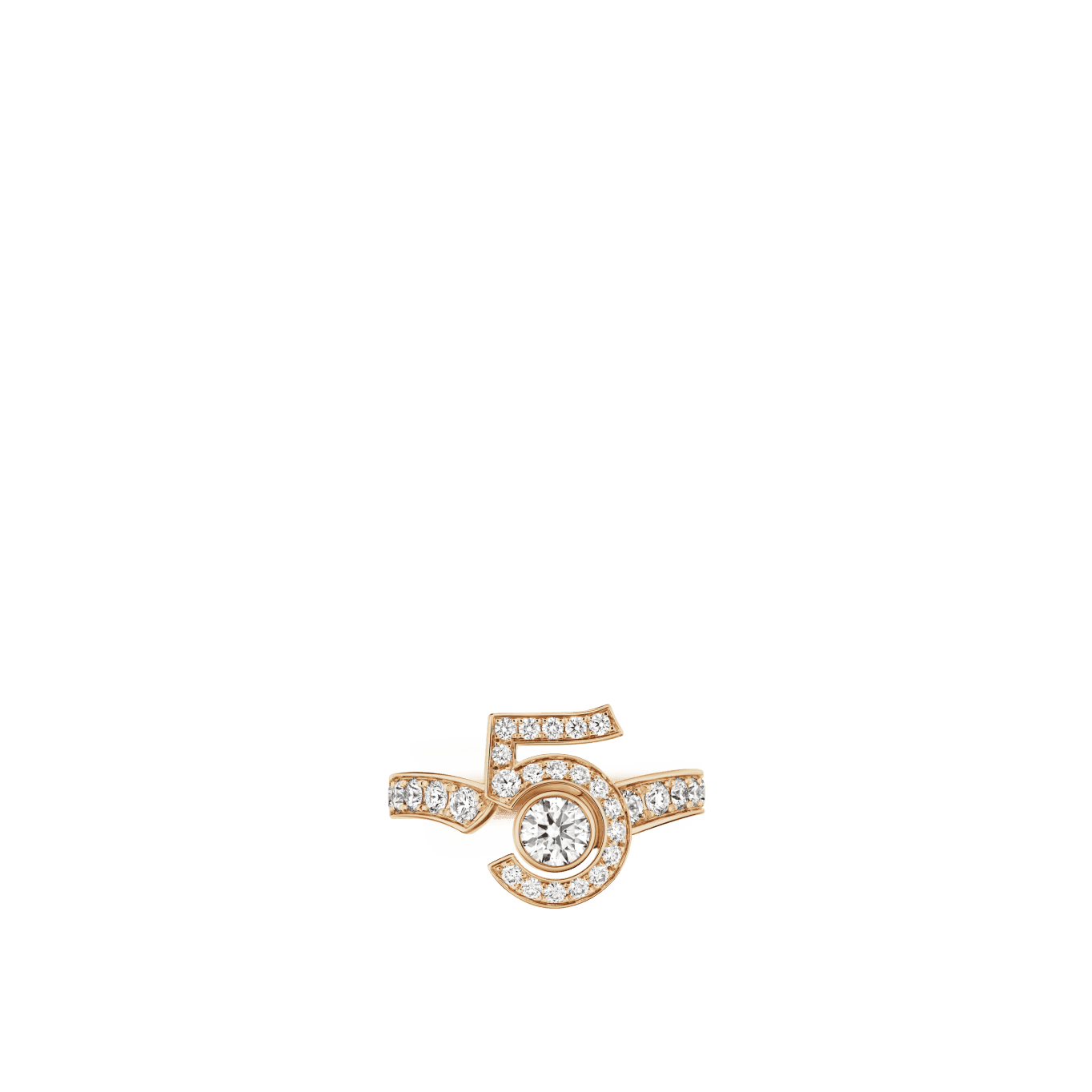 Eternal N°5 Ring BEIGE GOLD & Diamond — J12407