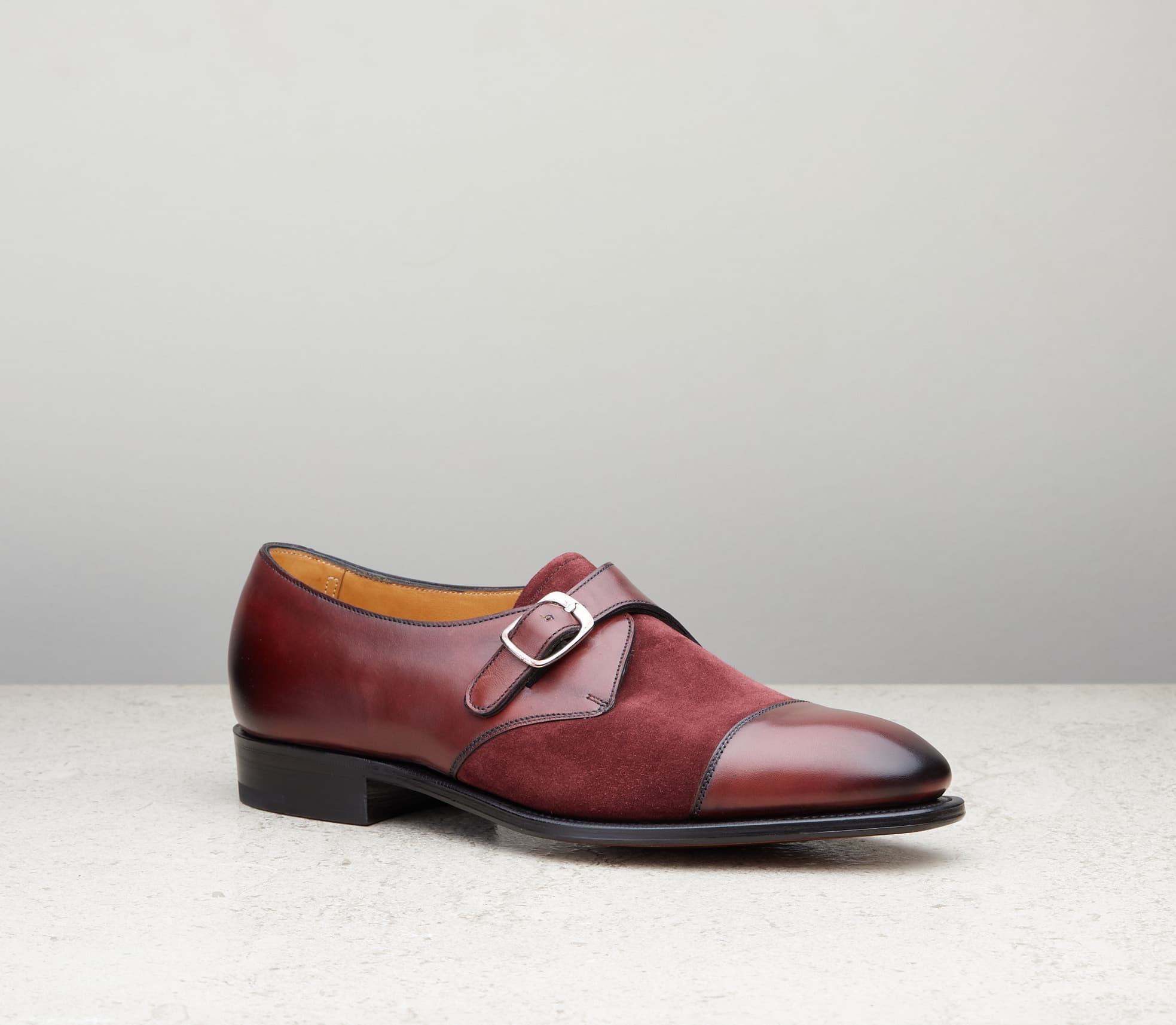 Shelley — burgundy antique & berry suede, 66 last — L_Shelley_066_Burgundy-Berry