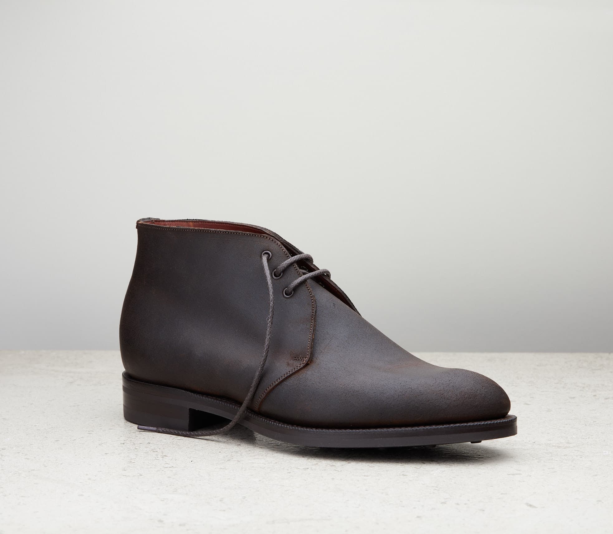 Lanark — iron waxed suede, 202 last