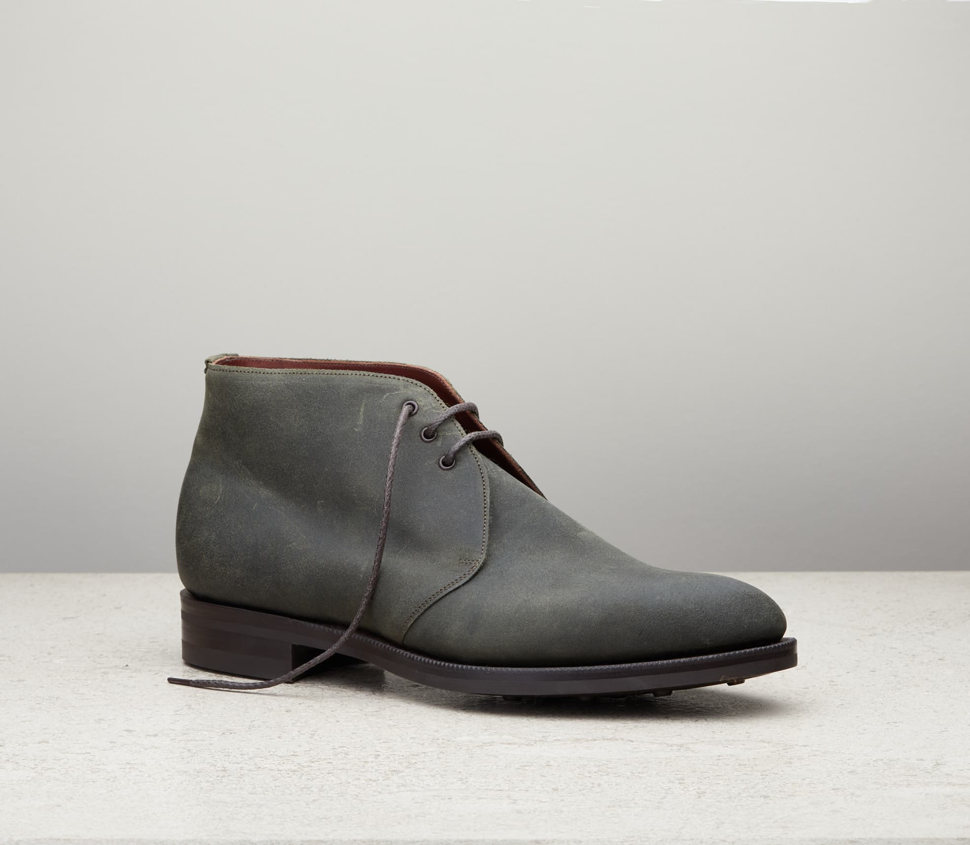 Lanark — khaki waxed suede, 202 last — Lanark_202_Khaki-Waxed
