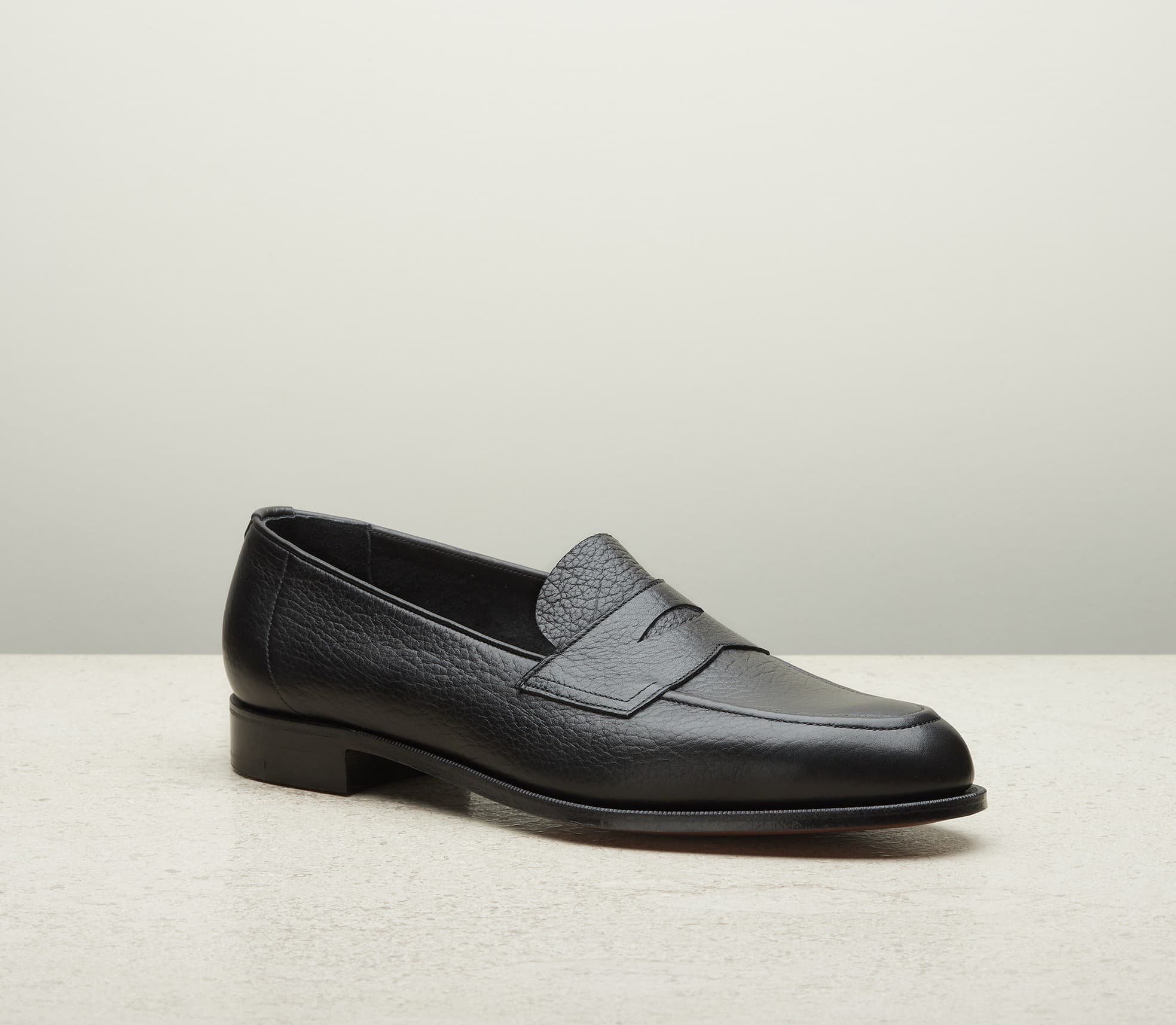 Piccadilly Unlined — black london grain, 184 last — Piccadilly_UL_184_black-london-grain