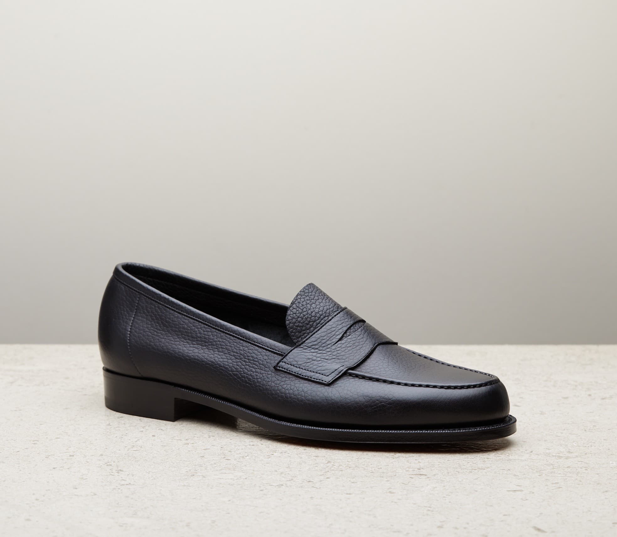 Pimlico Unlined — black cotswold grain, 125 last — Pimlico_UL_125_black-cotswold