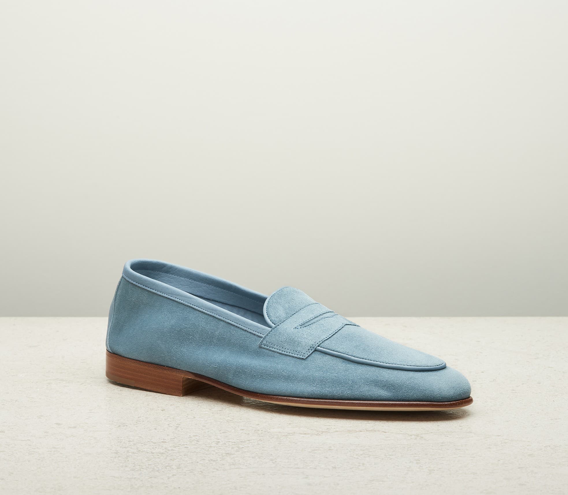 Polperro — Aqua baby calf suede, 389 last — Polperro-389-aqua-BCS