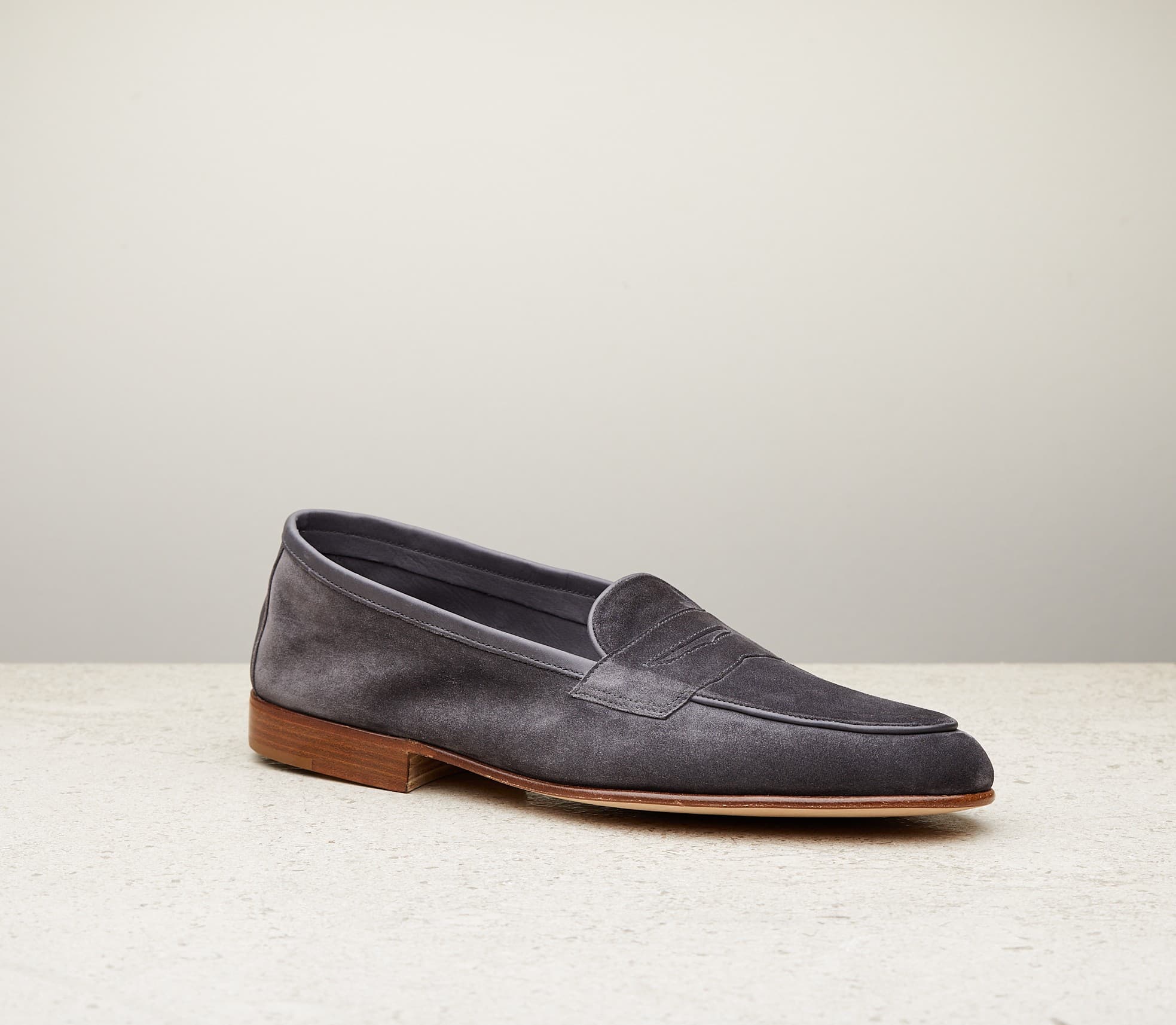 Polperro — monastic grey baby calf suede, 389 last — Polperro_monastic-grey-BCS
