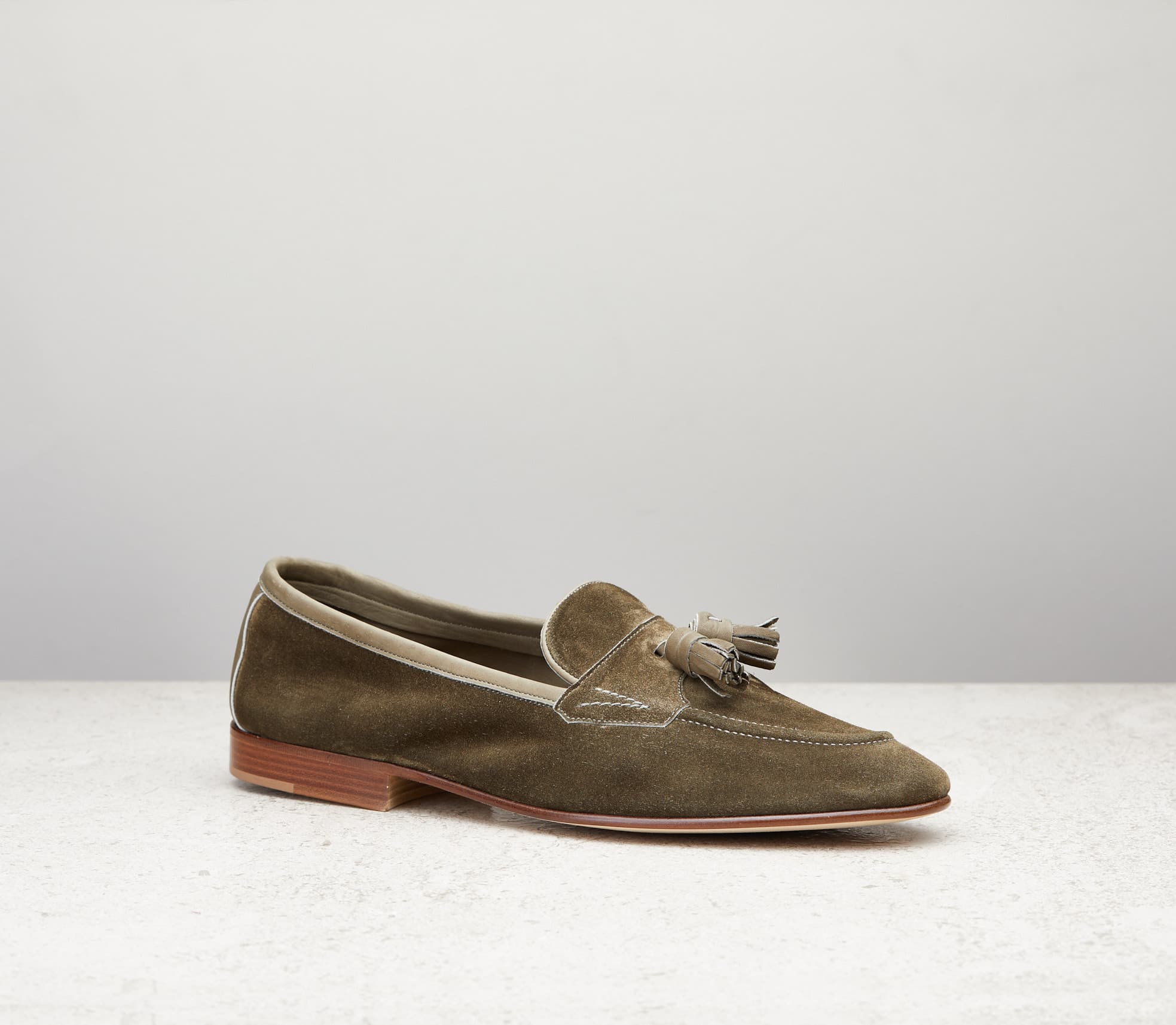 Portland — army green baby calf suede, 389 last — Portland_389_Army-Green-BCS