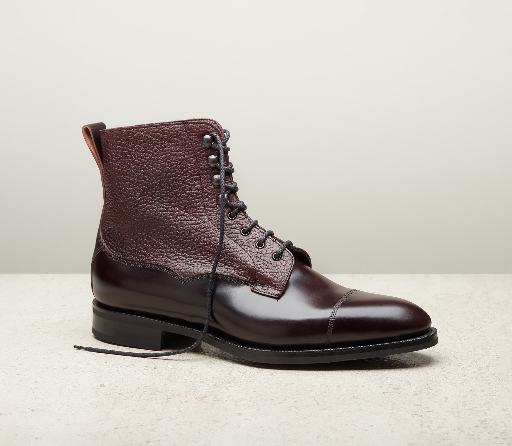 Galway — aubergine london grain & burgundy cordovan, 82 last — Galway_082_Aubergine-LG_cordovan