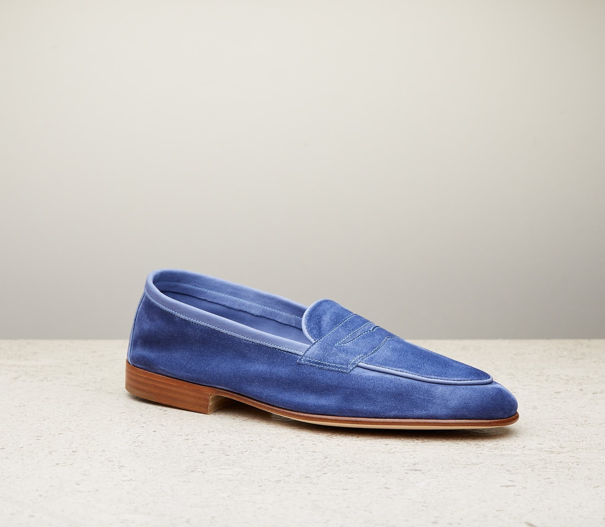 Polperro — cobalt baby calf suede, 389 last — Polperro_389_Cobalt-BCS