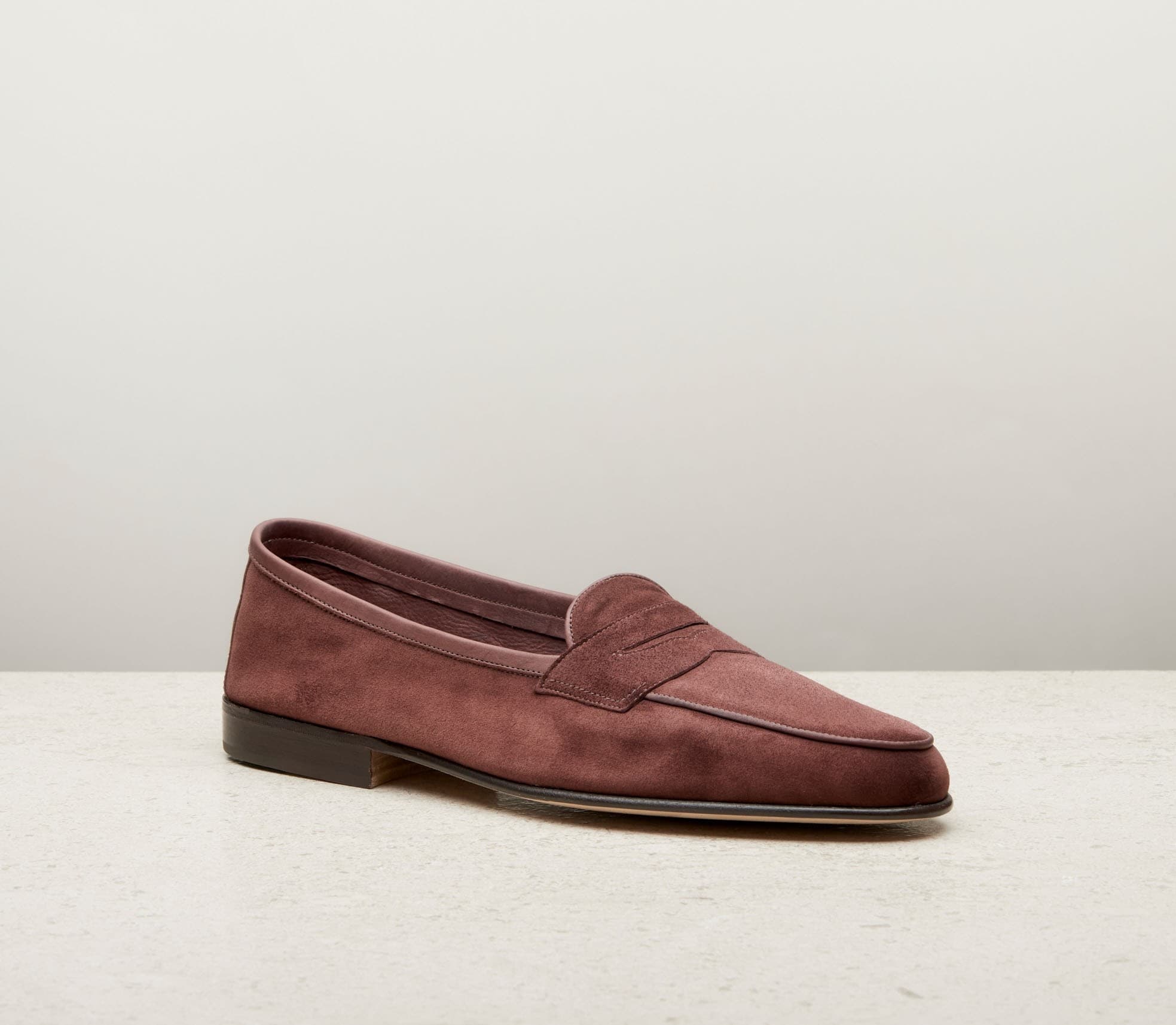 Polperro — Mulberry baby calf suede, 389 last — polperro-mulberry-bcs