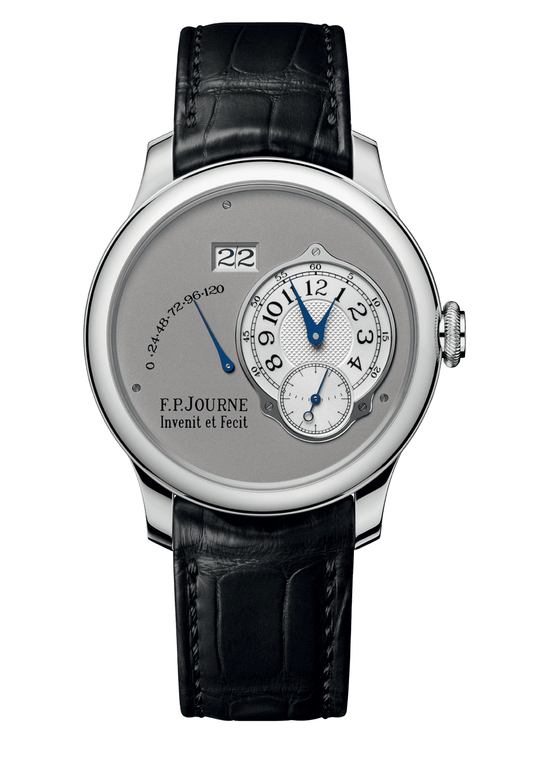 AUTOMATIQUE LUNE HAVANA — Platinum, 40 or 42 mm, Dial: Havana guilloché Silver, Hands: ivory color Steel, Height: 10.7 mm