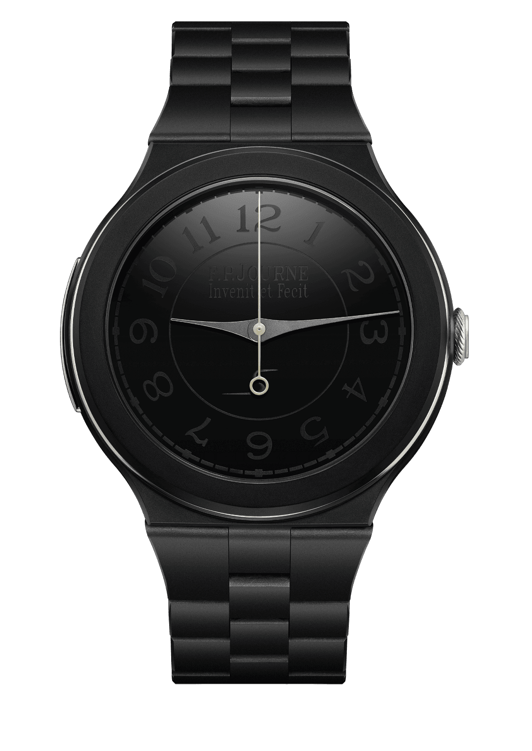 CHRONOMÈTRE FURTIF — Tungsten carbide, 42 mm, Dial: mirror-polished anthracite grey Grand Feu enamel on white Gold with frosted numerals, Hands: matte Steel and white color Steel, Height: 9.30 mm