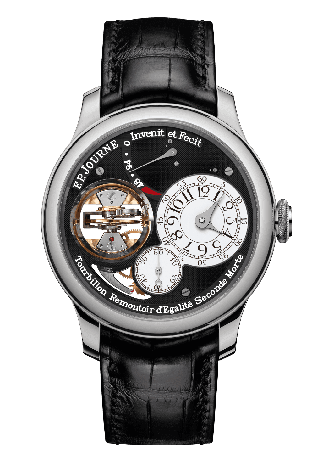 TOURBILLON SOUVERAIN BLACK LABEL — Platinum, 42 mm, Hands: rhodium plated Steel, Height: 13.6 mm