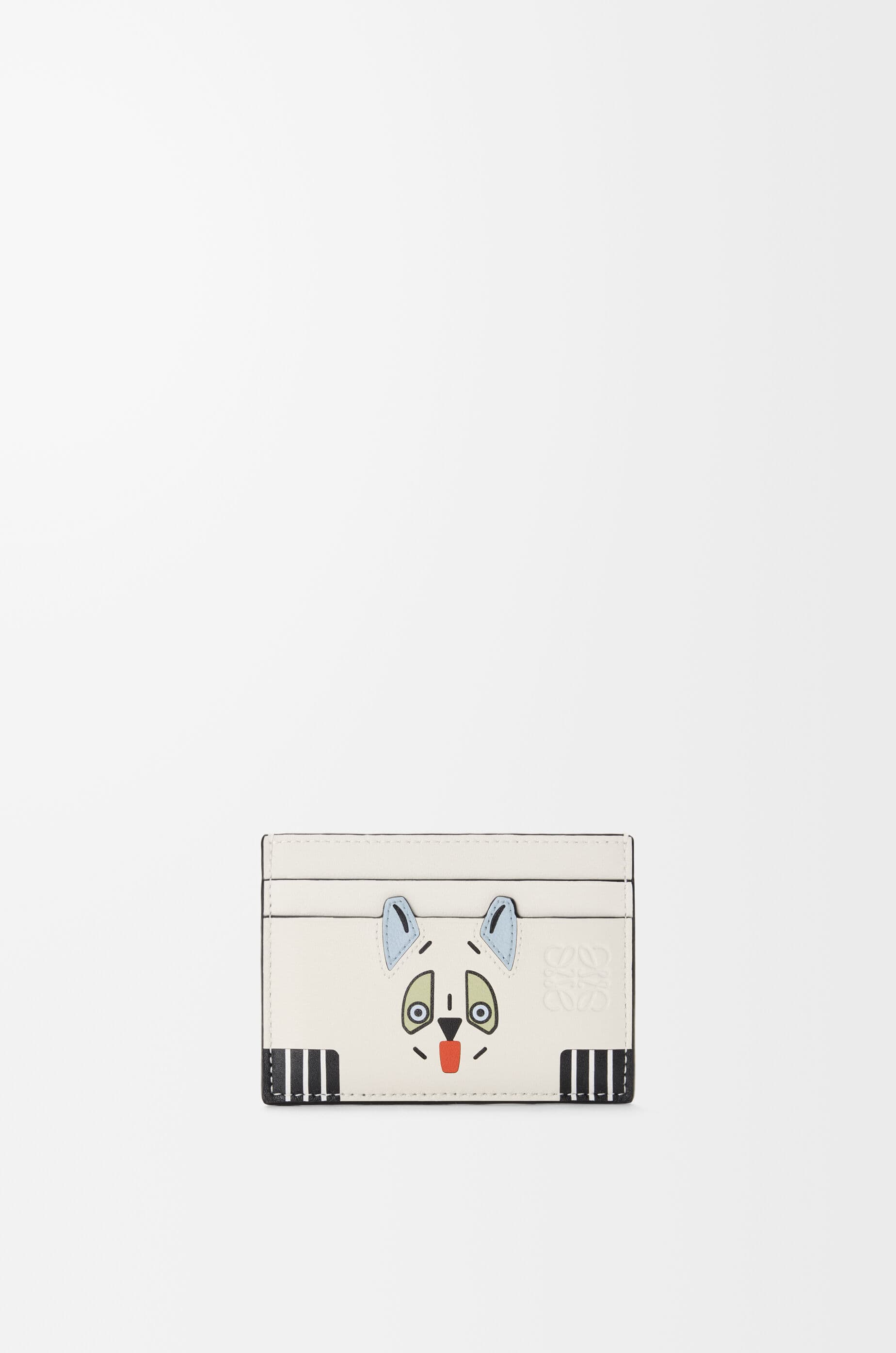 Futurist Cat plain cardholder in classic calfskin — C643322X54-9567