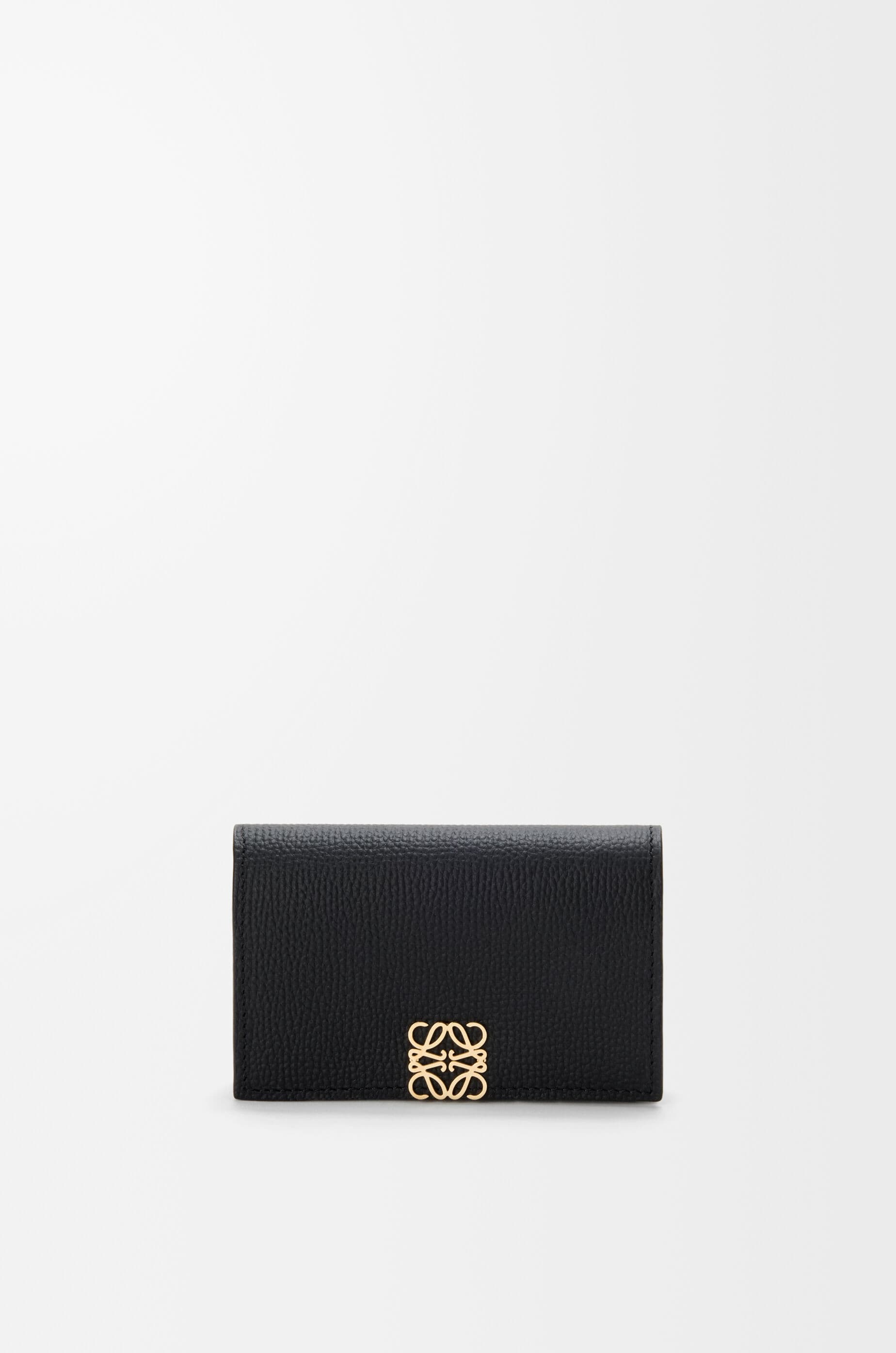 Anagram business cardholder in pebble grained calfskin — C821M97X08-1206