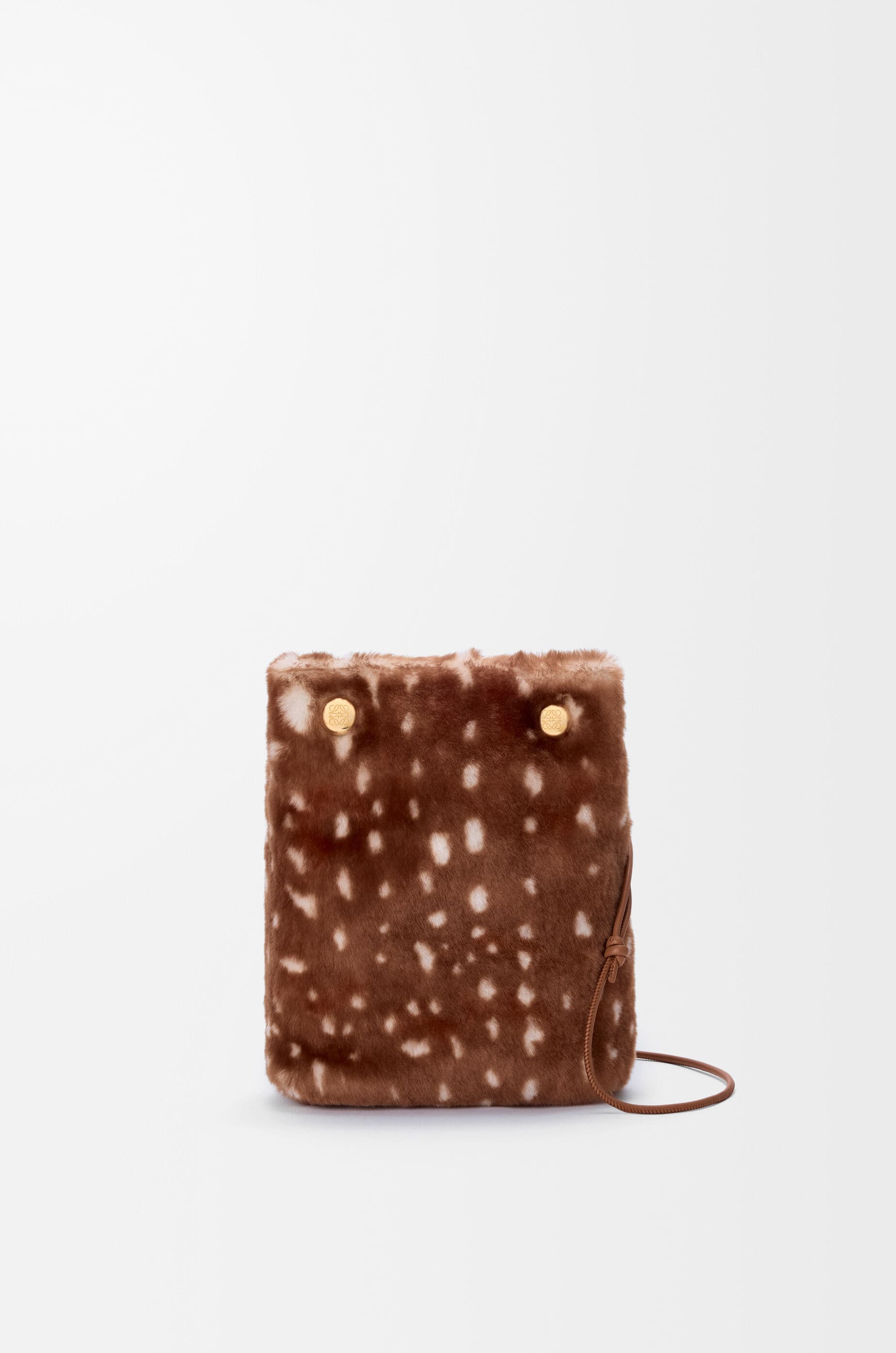 Pebble pouch in printed shearling — CANBSPPX06-3102