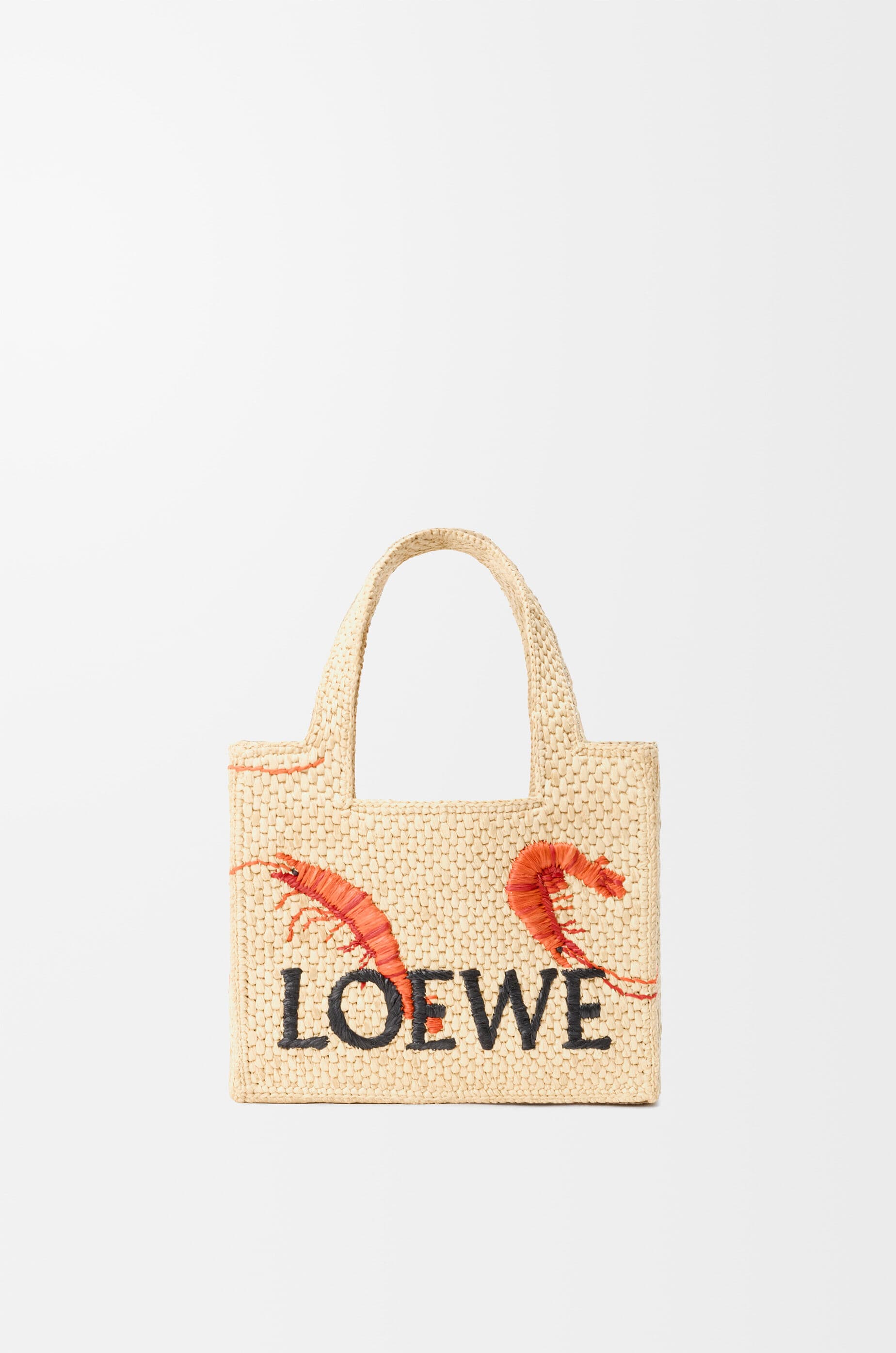 Mini LOEWE Font tote in raffia — ALF1V46X15-2515