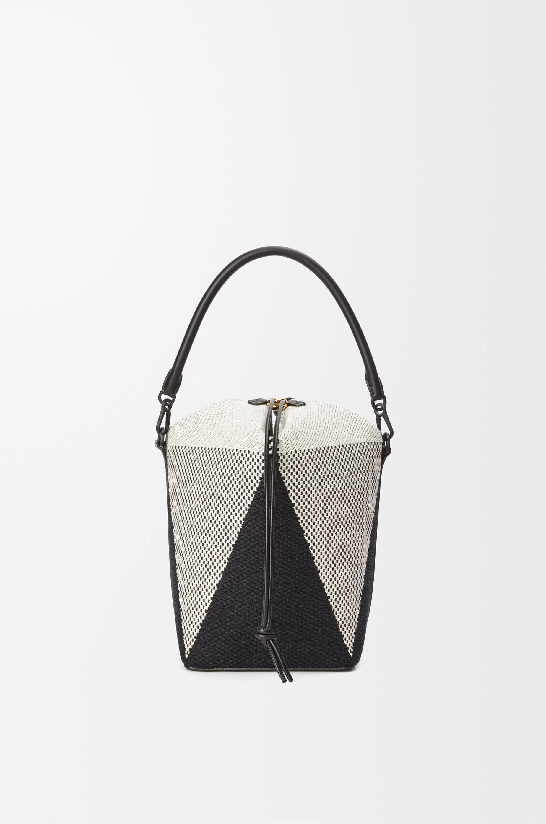 Treasure Bako bucket in canvas jacquard and calfskin — A754010X01-2165