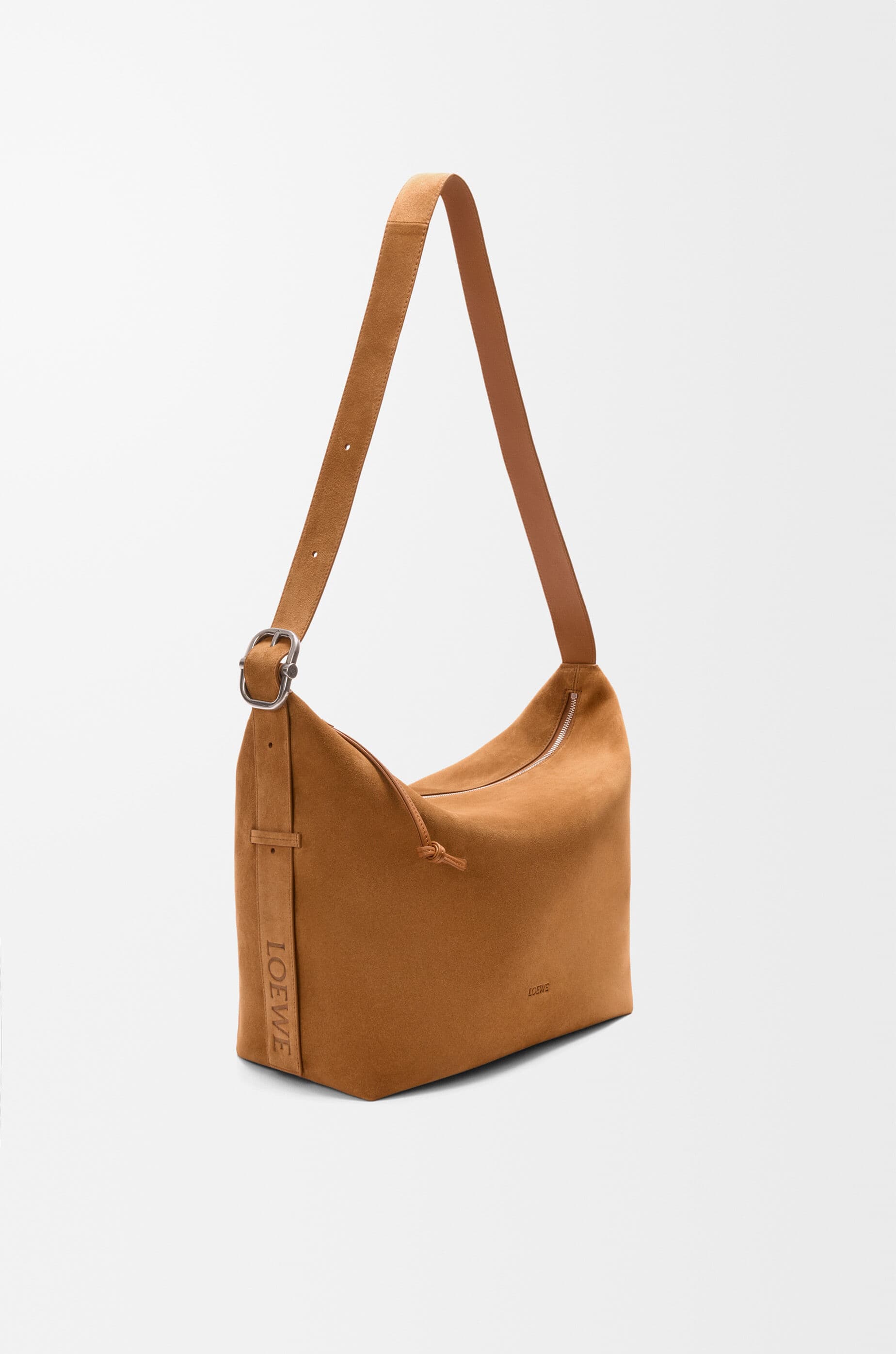 Large Loop hobo in suede calfskin — BB22003X02-3250