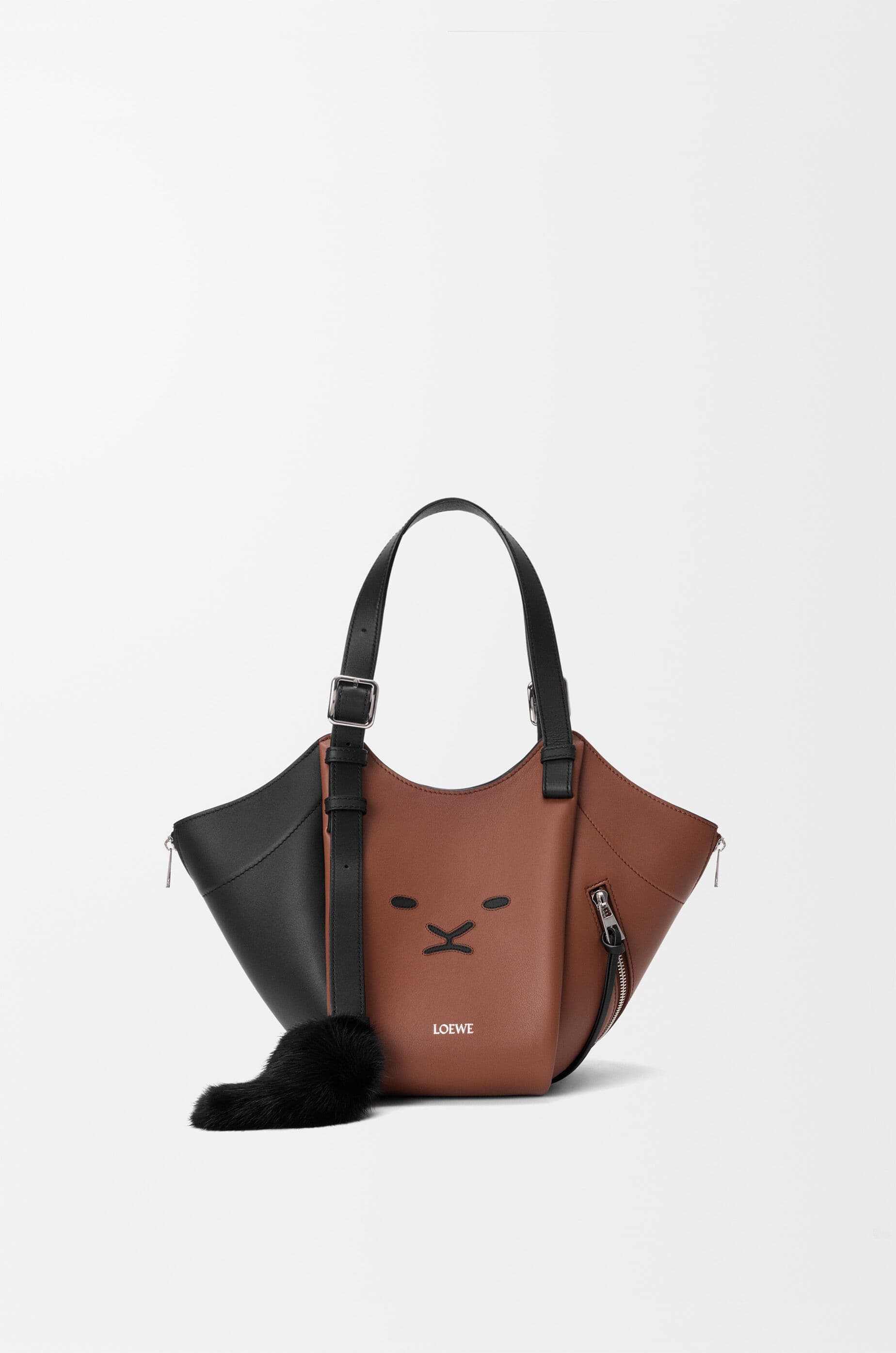 Lion Intarsio Hammock Flip bag in calfskin — A538HHBX14-9006