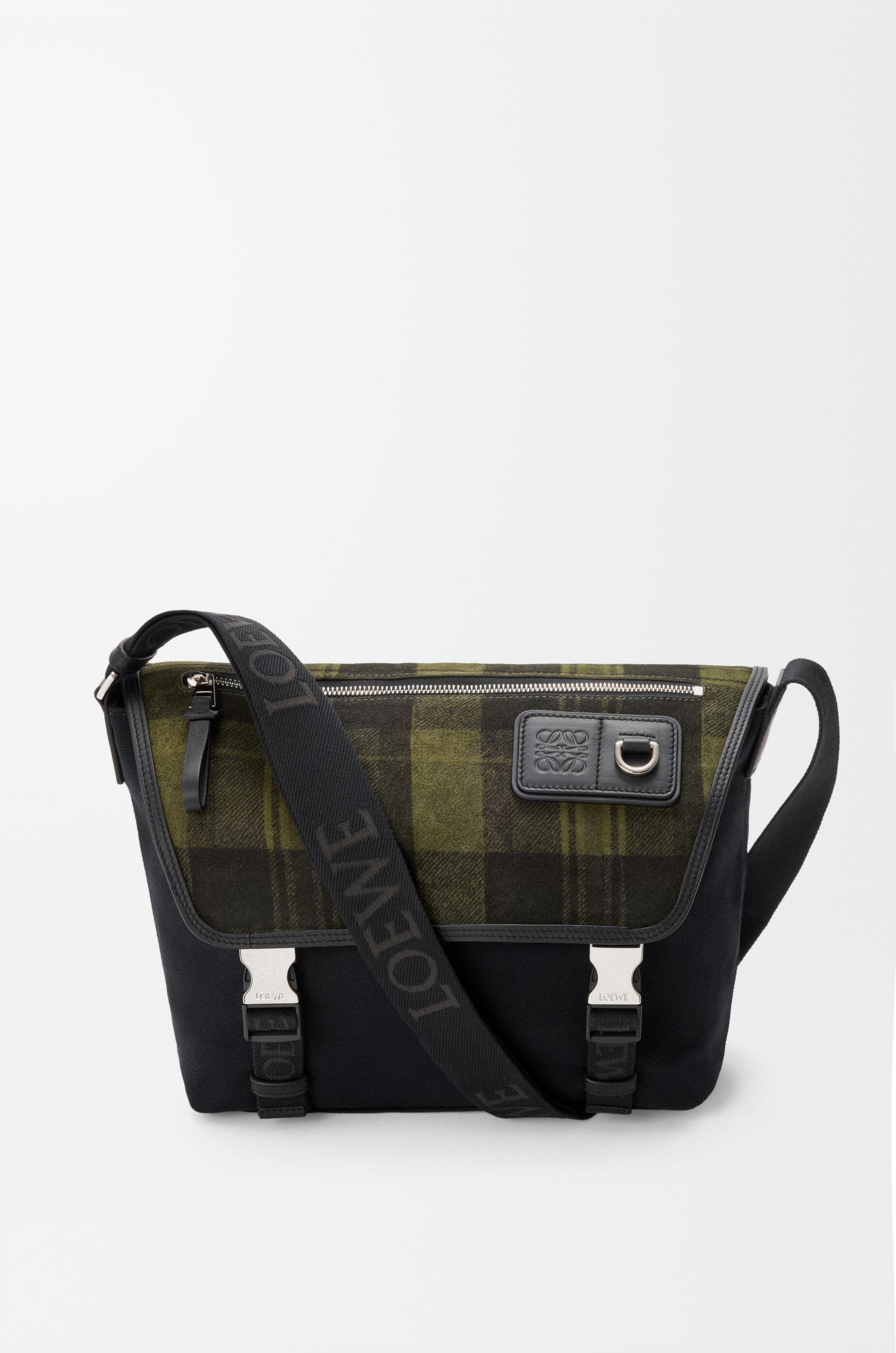 Medium Flex messenger in canvas and brushed suede — B000U45X02-4044