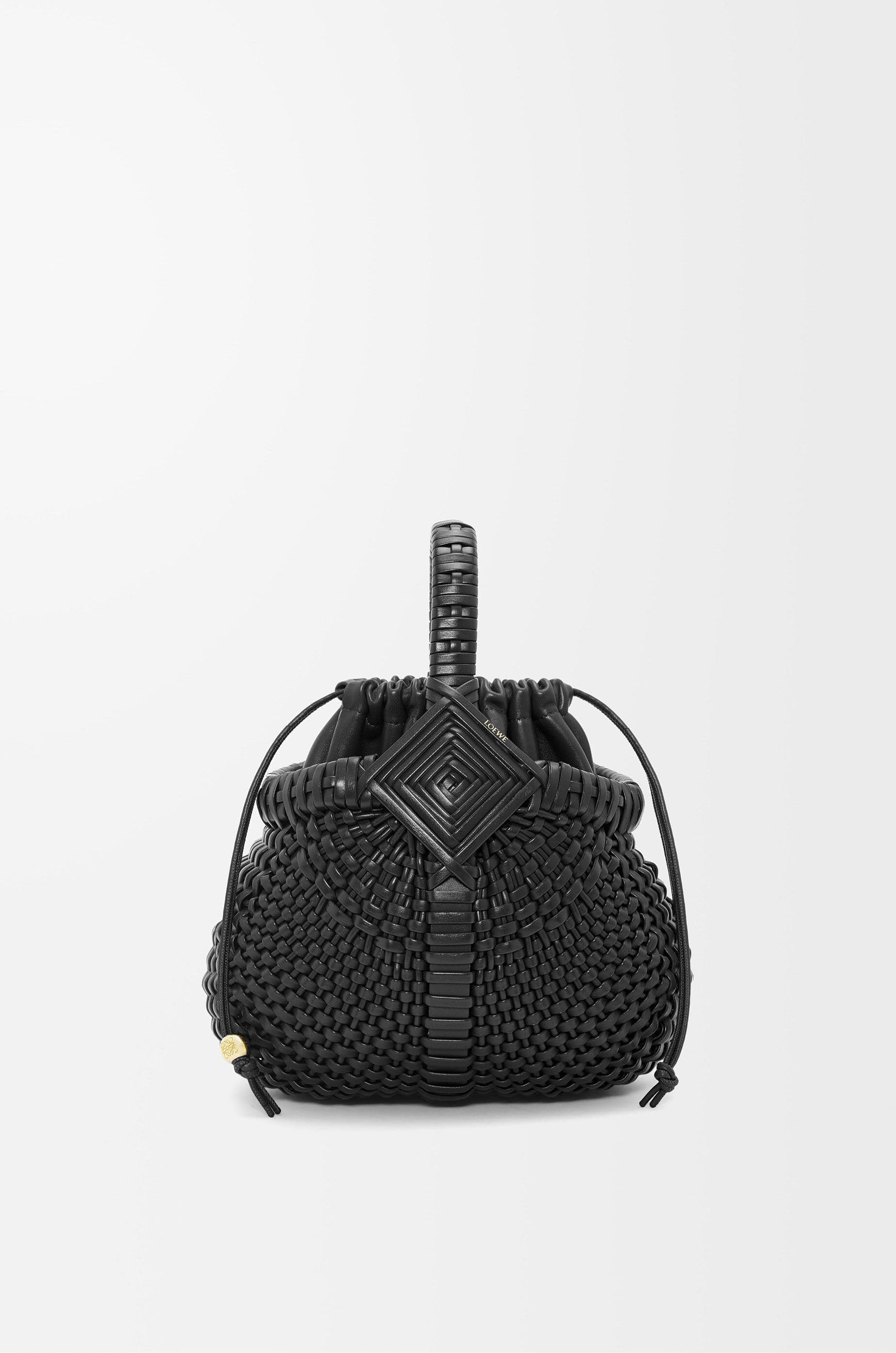 Mini Diamond Round Basket bag in calfskin — A521DRSX03-1100