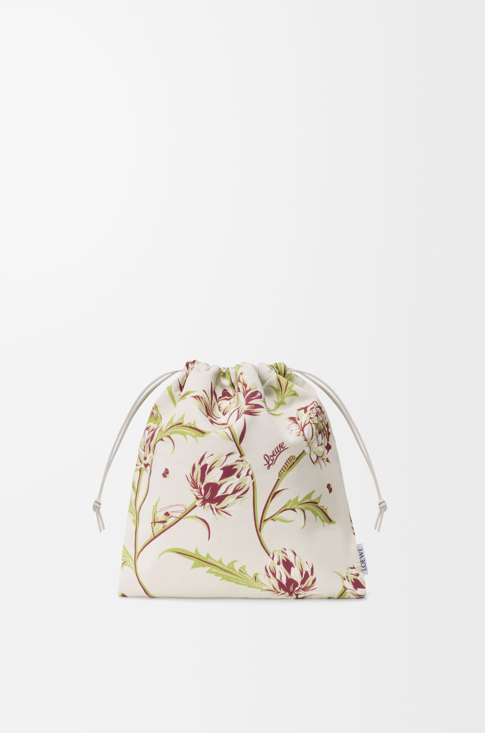 Artichoke small drawstring pouch in canvas — C822057X62-1950