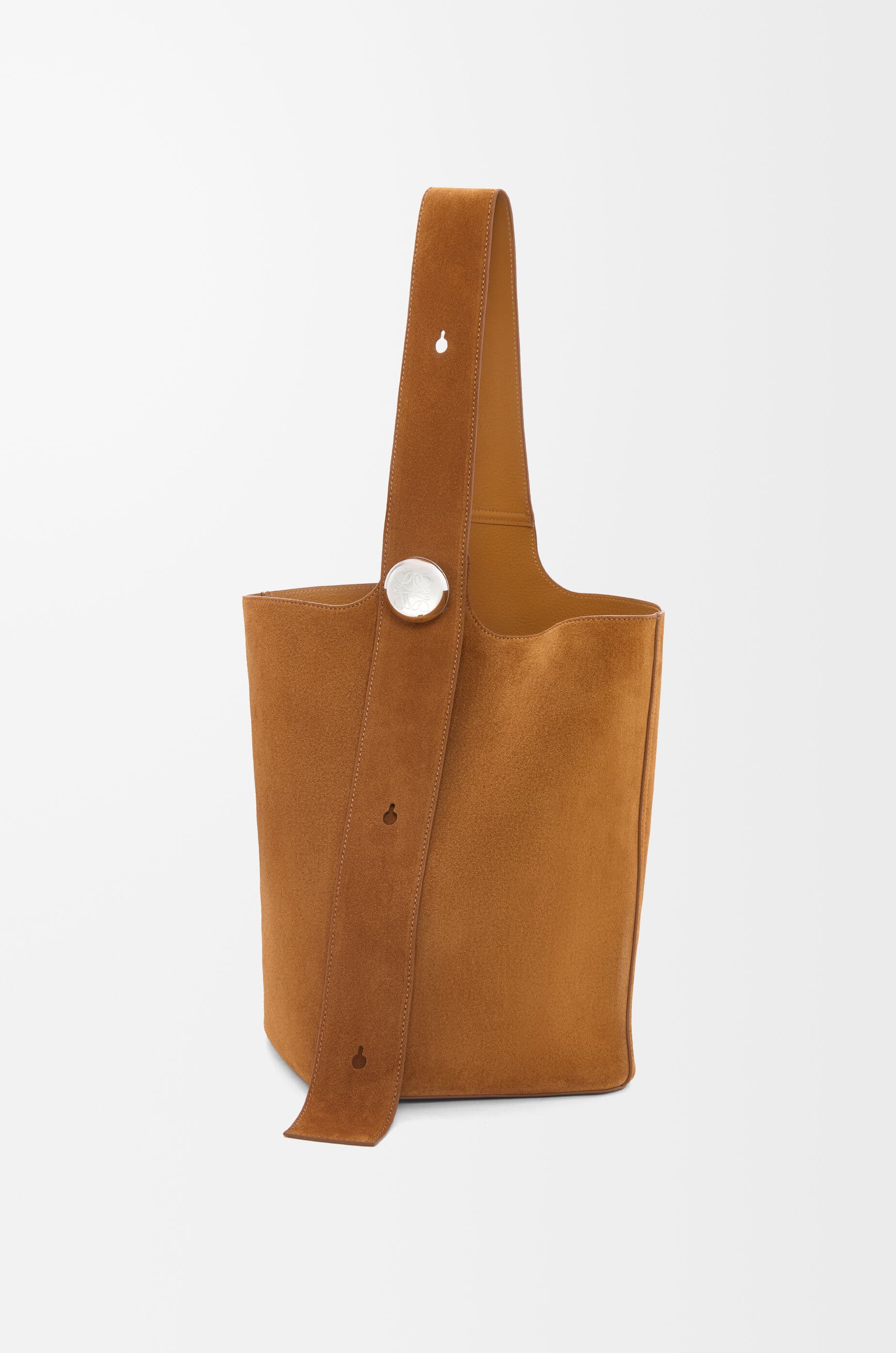 Large Pebble bucket bag in suede calfskin — BANBBBHX01-3250