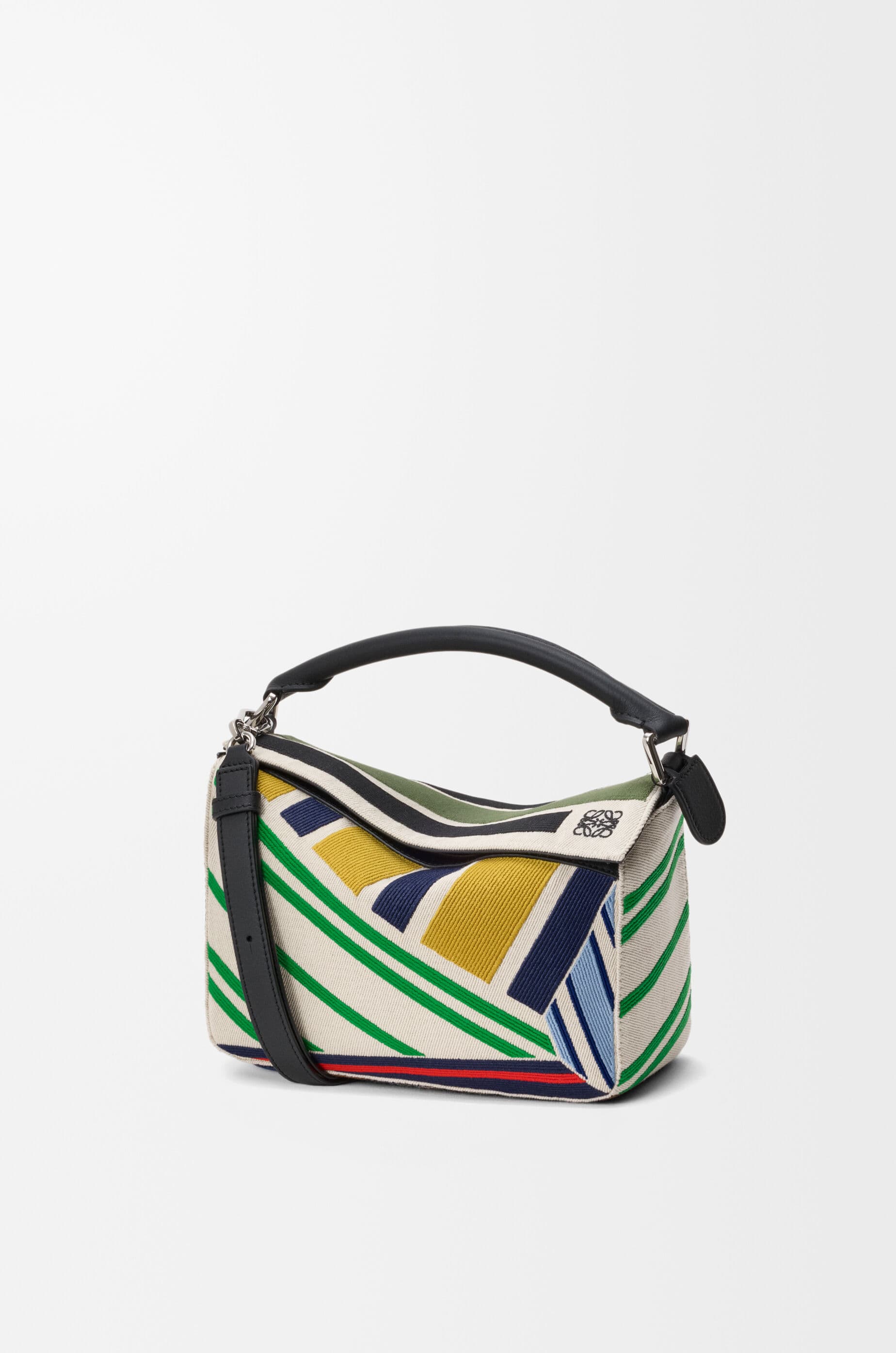 Small Puzzle bag in embroidered canvas — A510S21XDL-2423