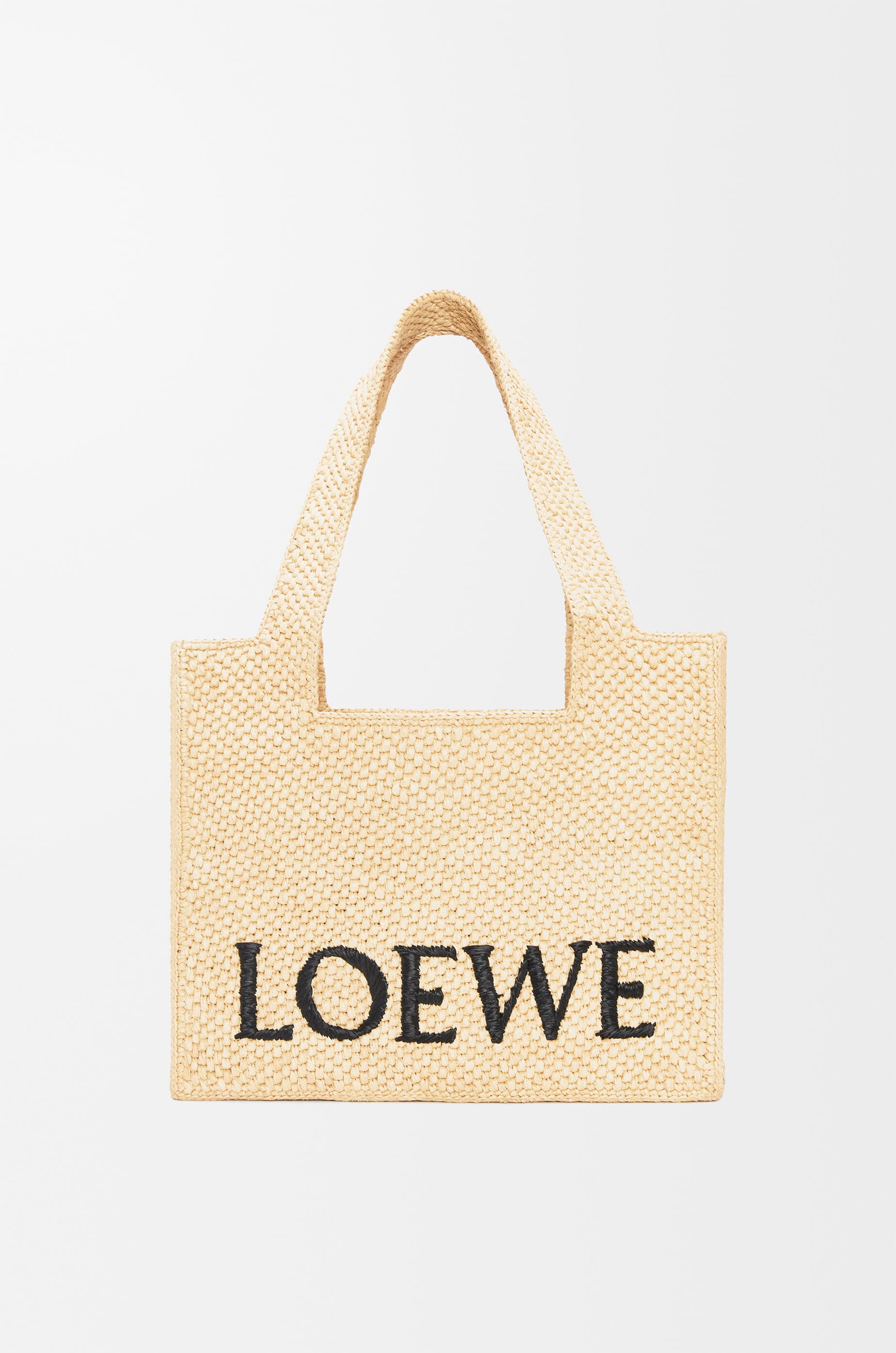 Medium LOEWE Font tote in raffia — A685B61X05-2123