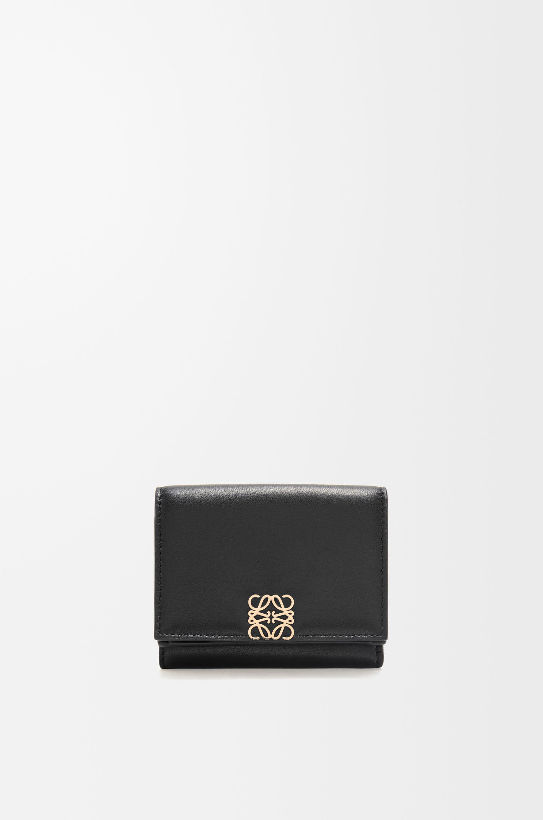 Puffer Anagram trifold wallet in shiny nappa calfskin — C821TR2X10-1100