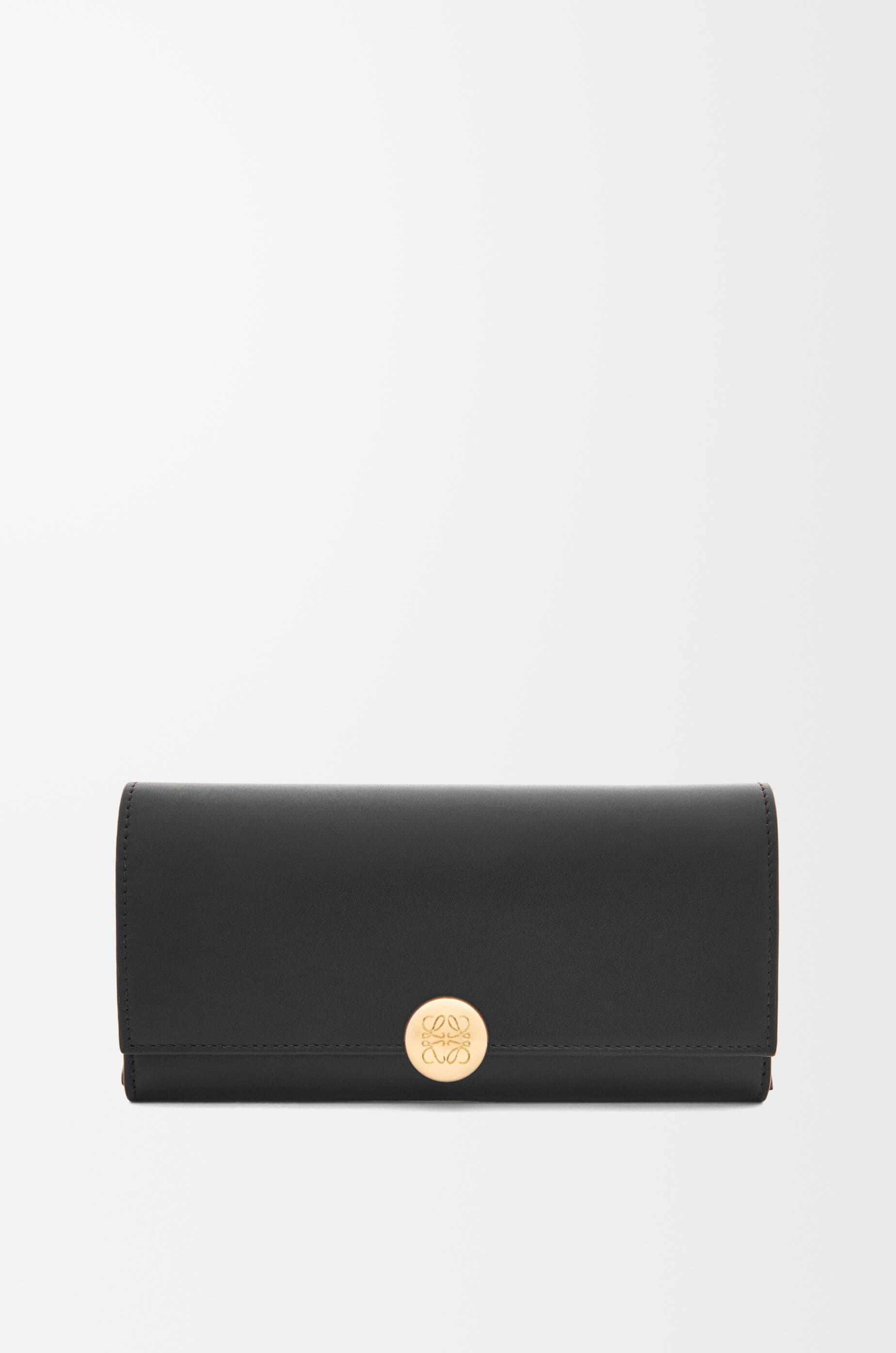 Pebble continental wallet in shiny nappa calfskin — CANBACWX01-1100