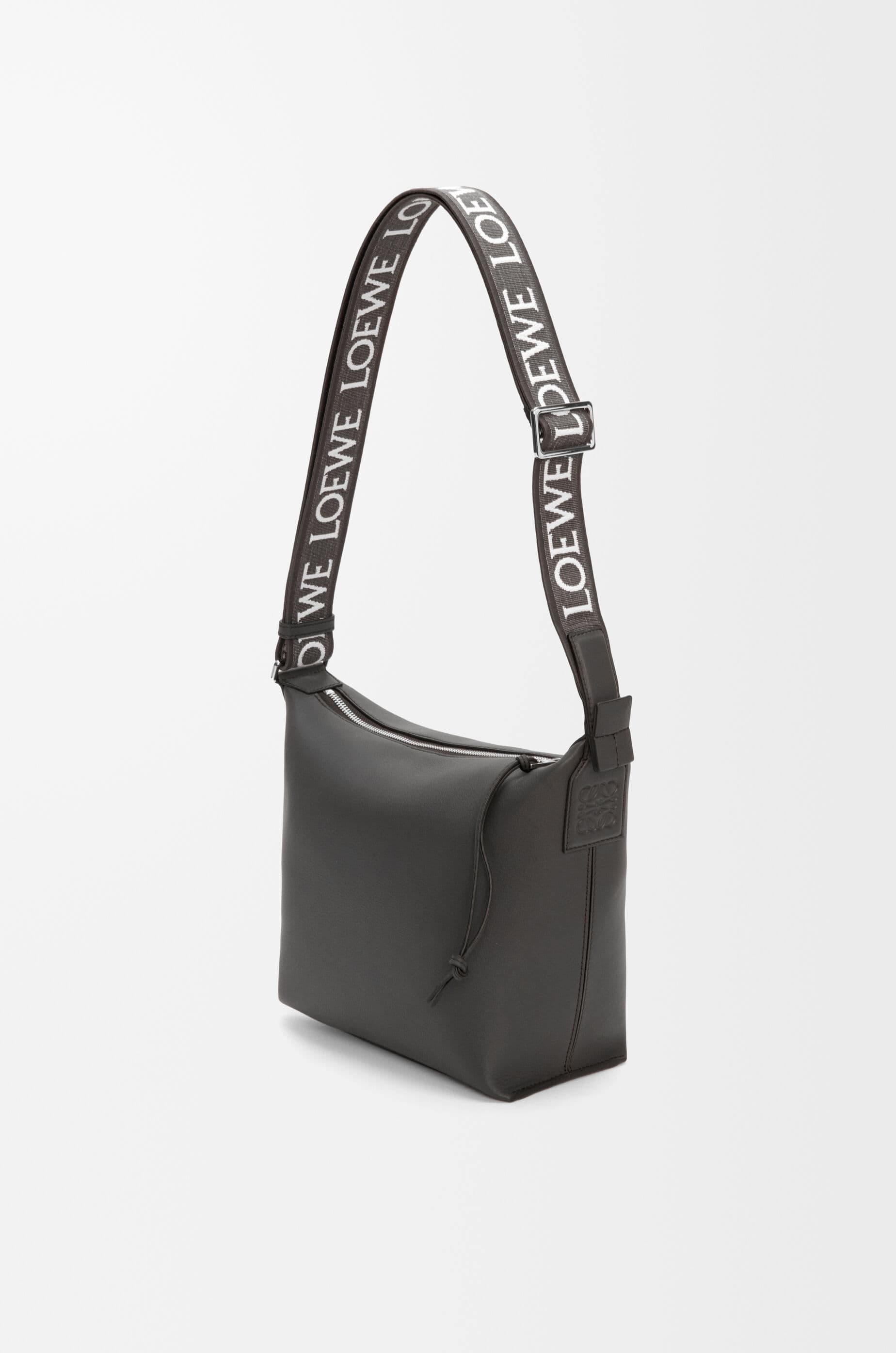 Small Cubi Crossbody bag in supple smooth calfskin and jacquard — B906Q63X01-1220