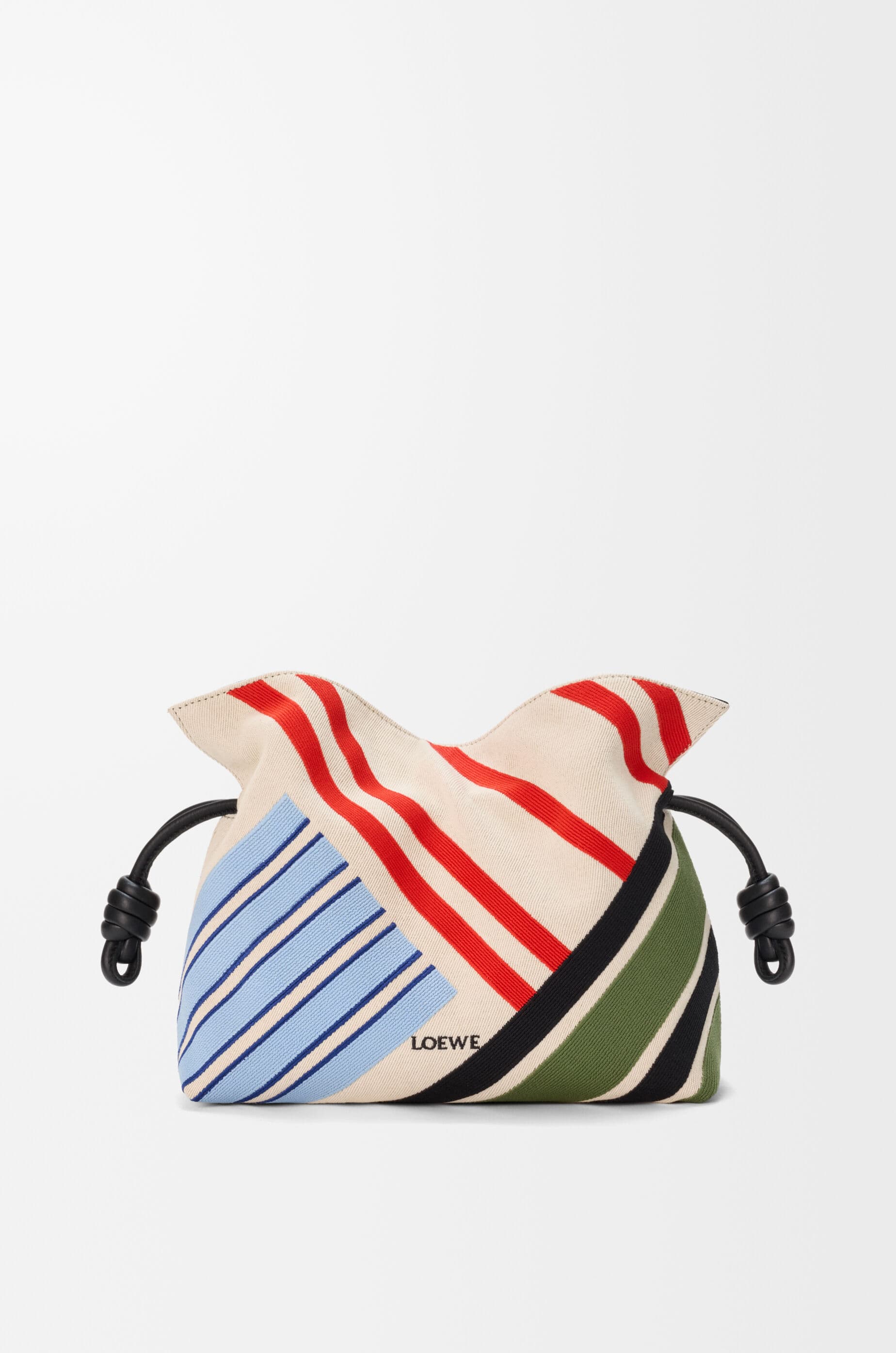 Medium Flamenco clutch in embroidered canvas — A411FC1XEU-2423