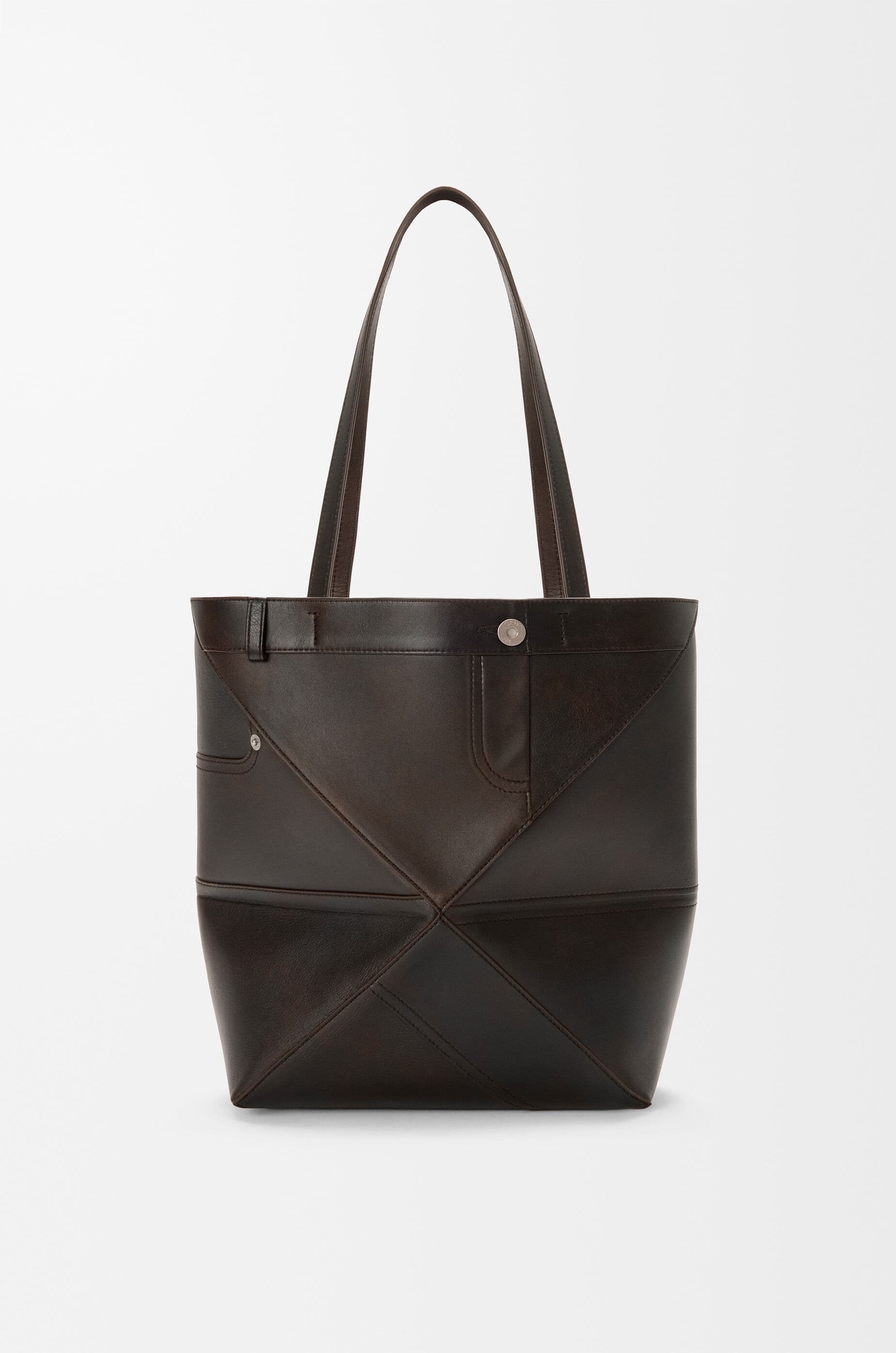 Panta medium Puzzle Fold tote in shiny calfskin — A779G50X98-0041