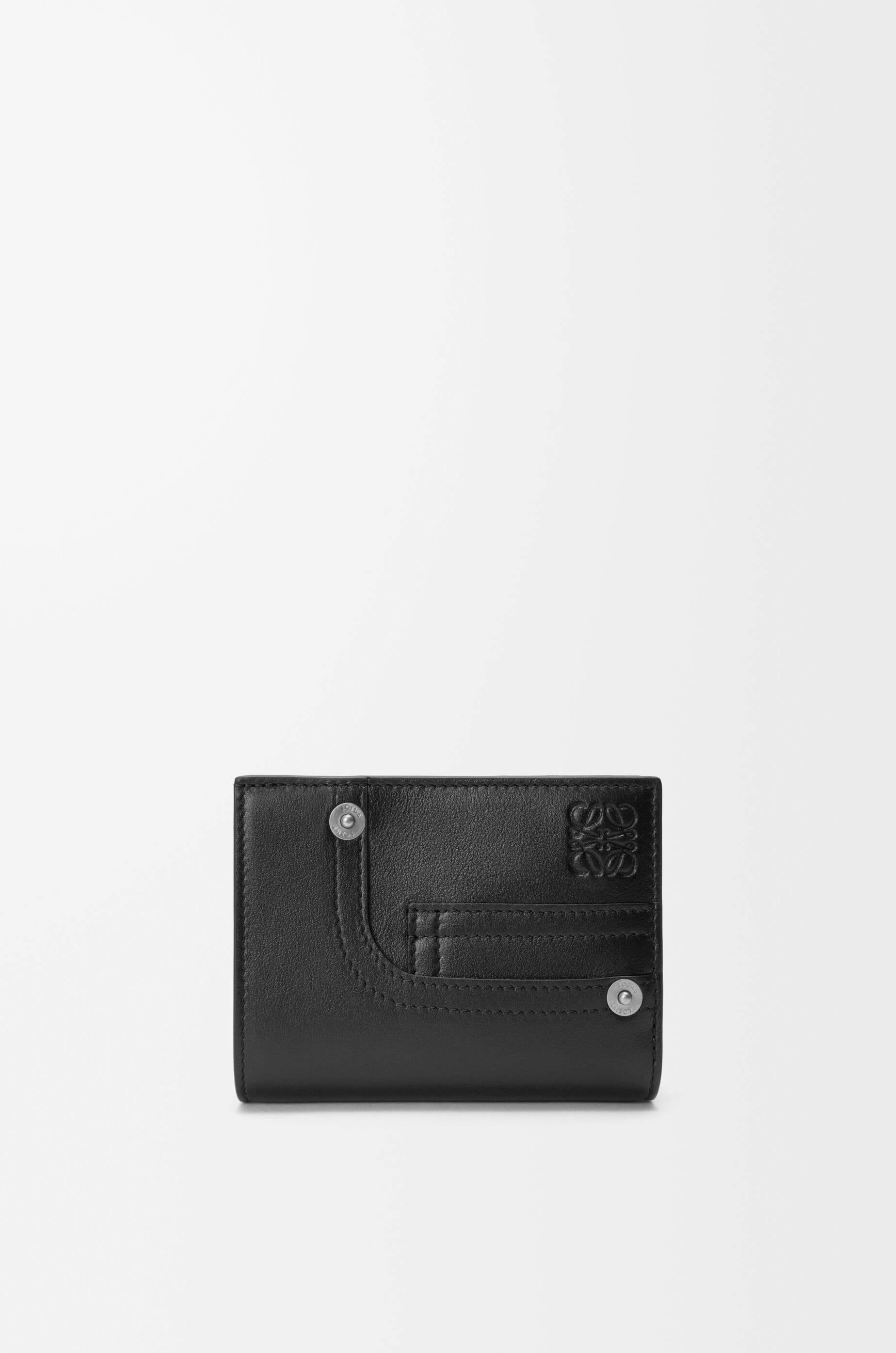 Panta compact wallet in shiny calfskin — C643NCWX13-1100