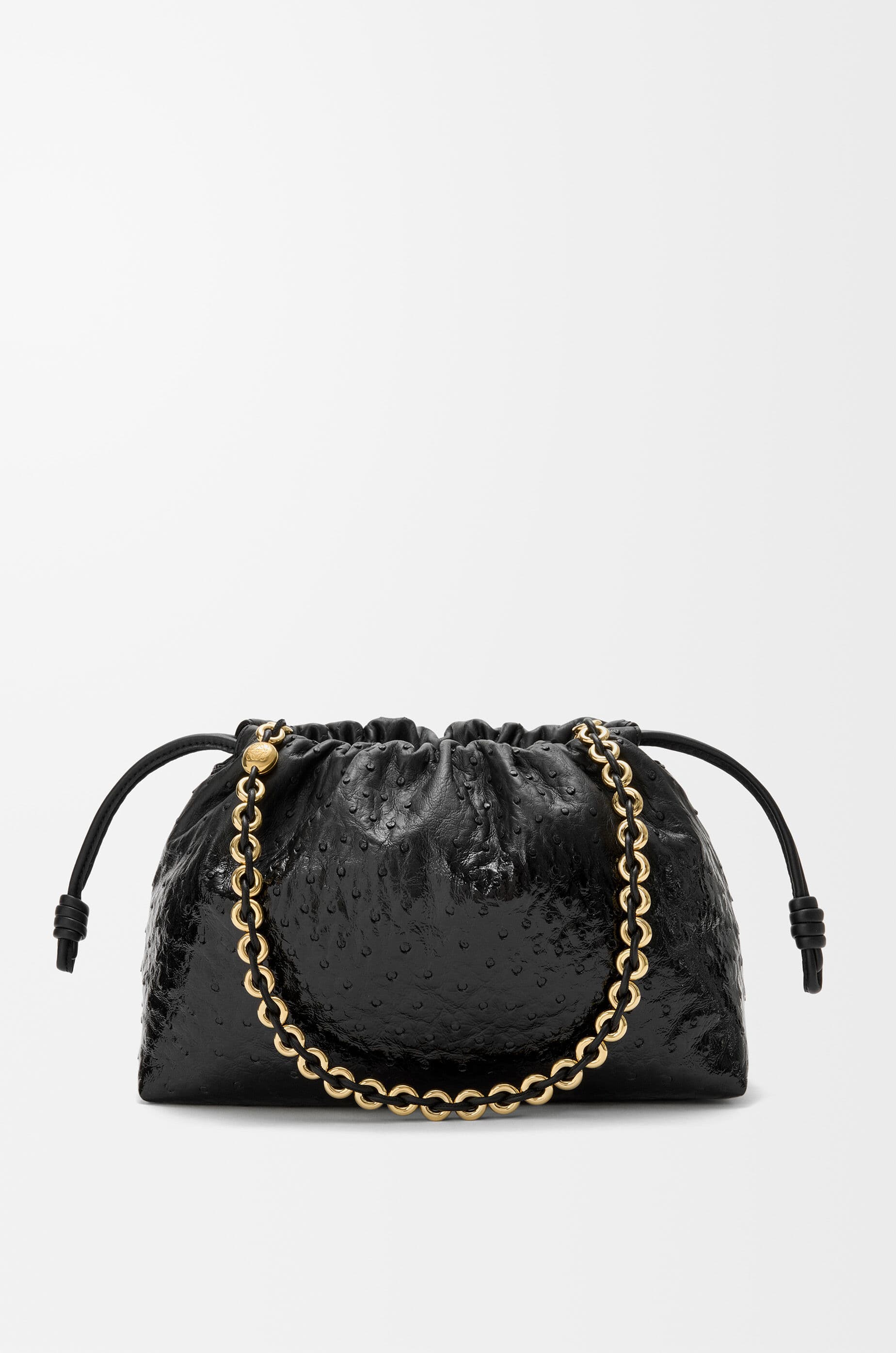 Medium Flamenco purse in gradient patent ostrich — A411FCRXAR-1100