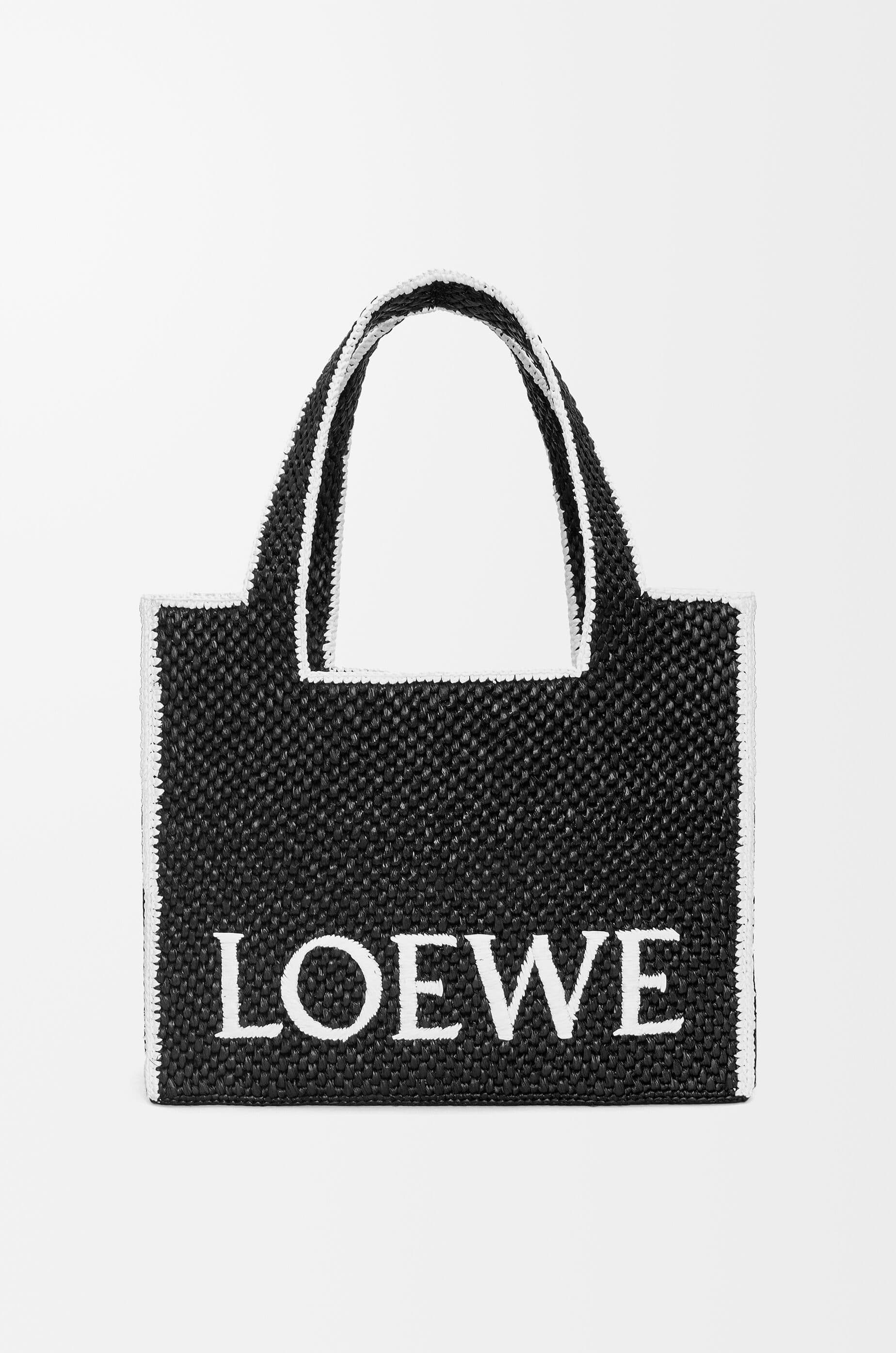 Large LOEWE Font Tote in raffia — A685B60X01-1100
