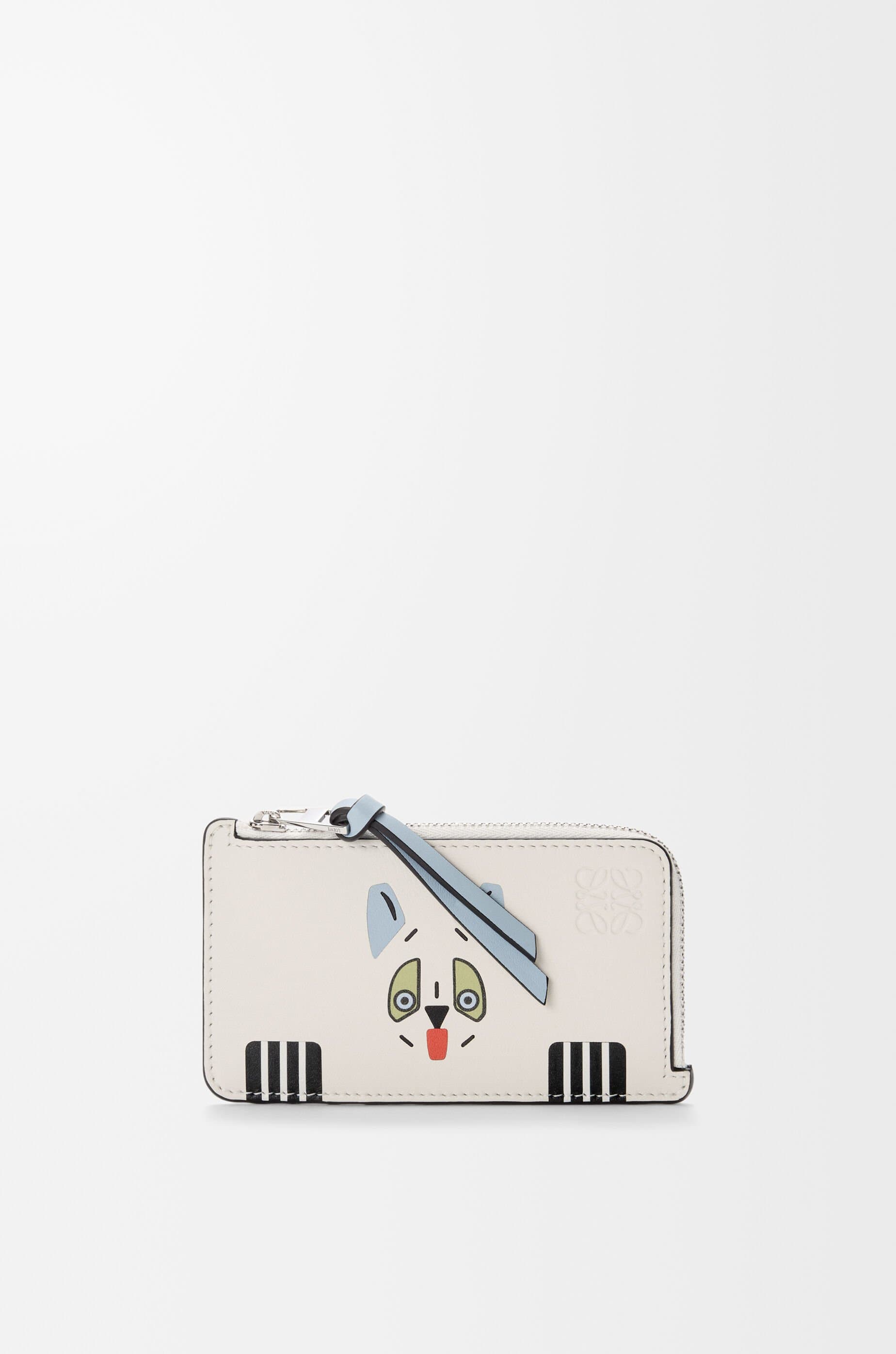 Futurist Cat coin cardholder in classic calfskin — C643Z40XAG-9567