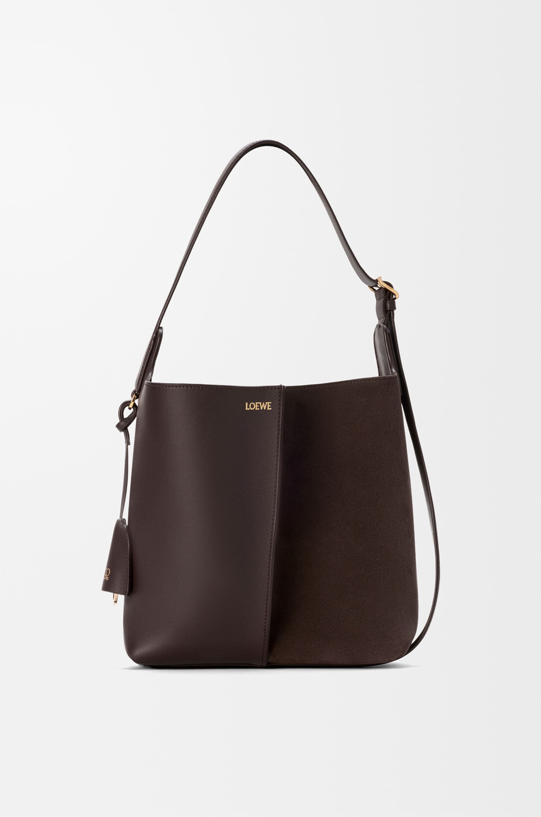 Medium Bilbao bucket in soft calfskin and suede — A418WRPX01-0018