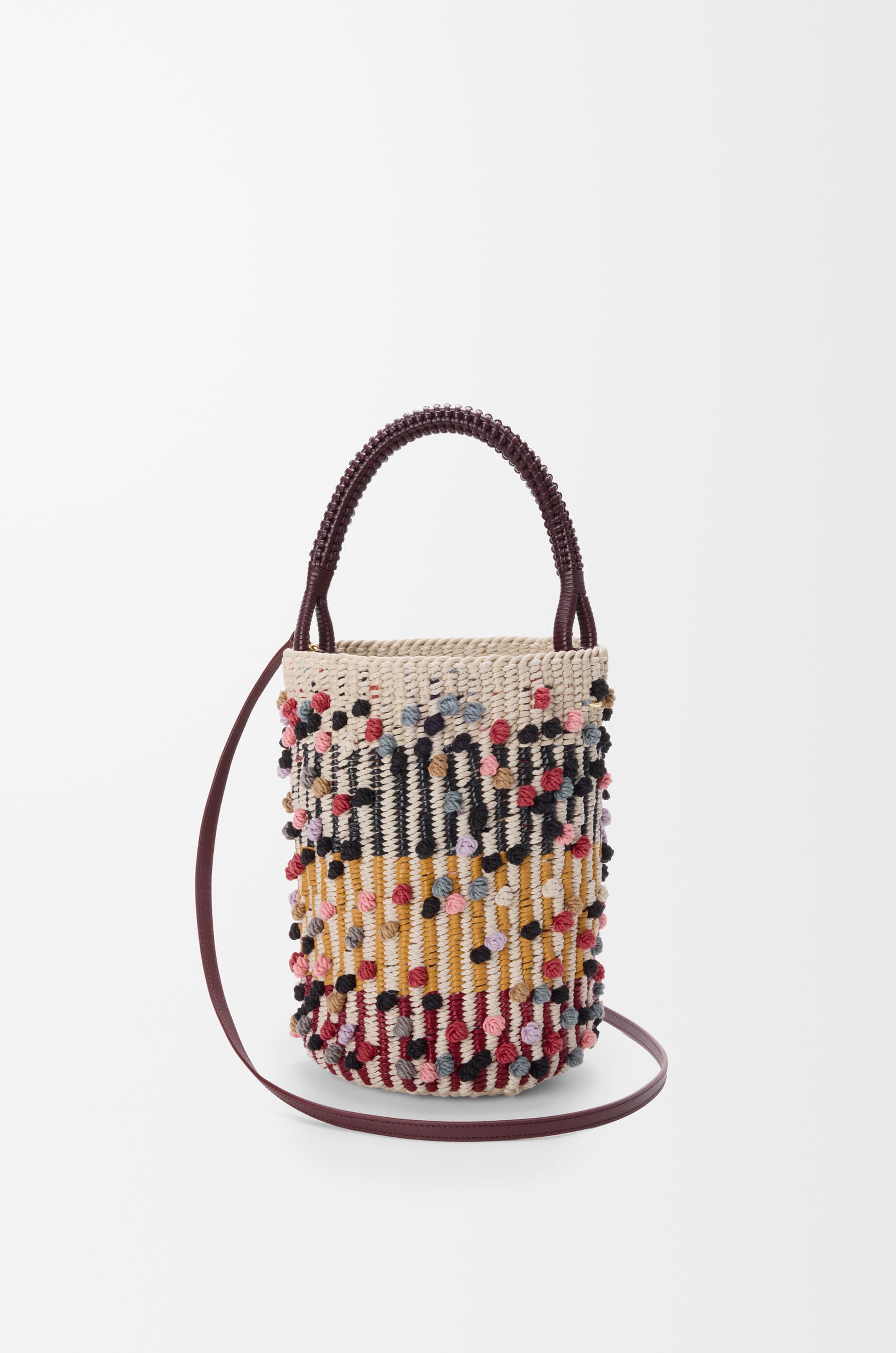 Bucket in cord, leather and wool — A223BKDX01-2668