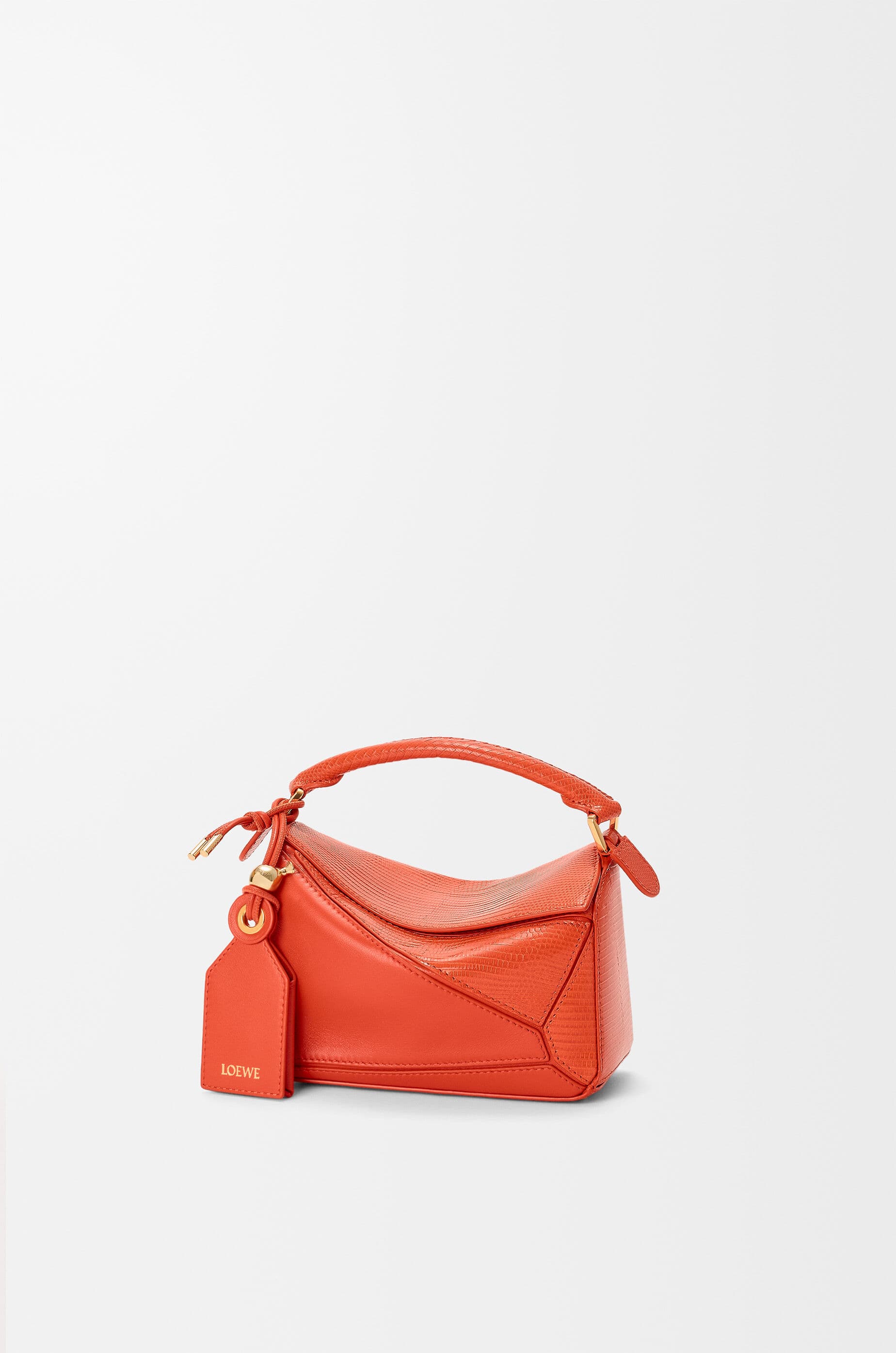 Mini Featherlight Puzzle bag in lizard and nappa lambskin — A510PLIX16-4974