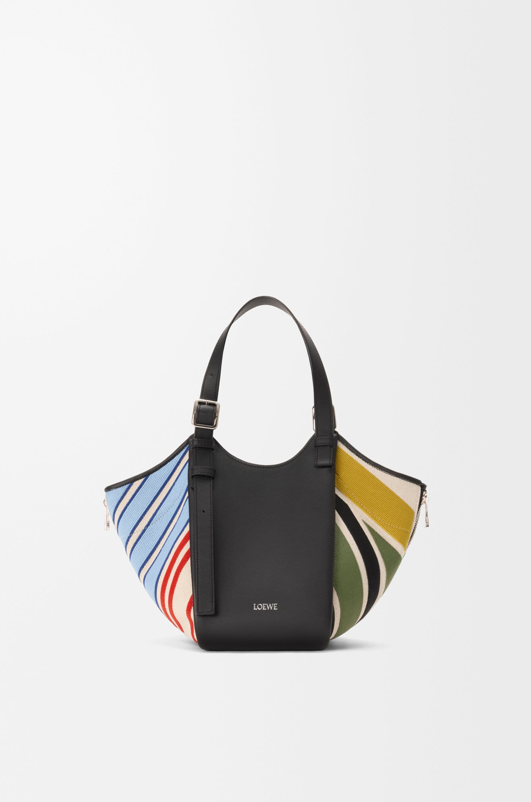 Hammock Flip bag in embroidered canvas and calfskin — A538HHBX12-2423