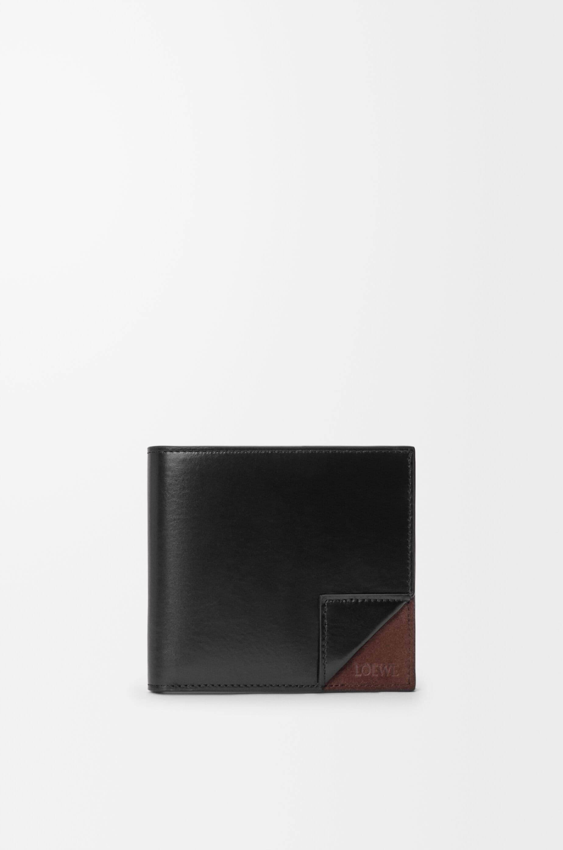 Switch bifold wallet in supple grained calfskin and suede — C643302X42-0134