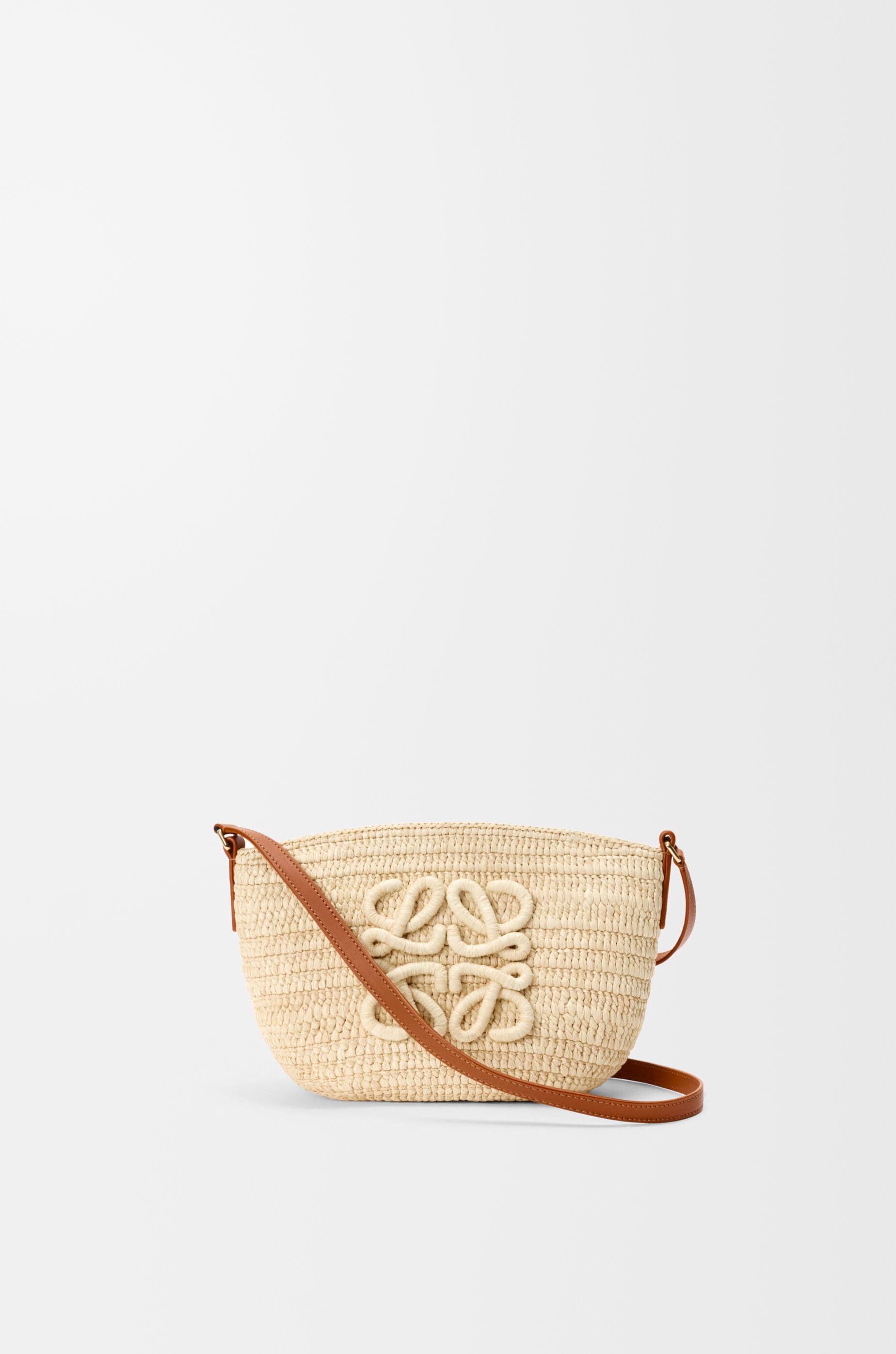 Eclipse pochette in raffia and calfskin — ANNGNN0X01-2435