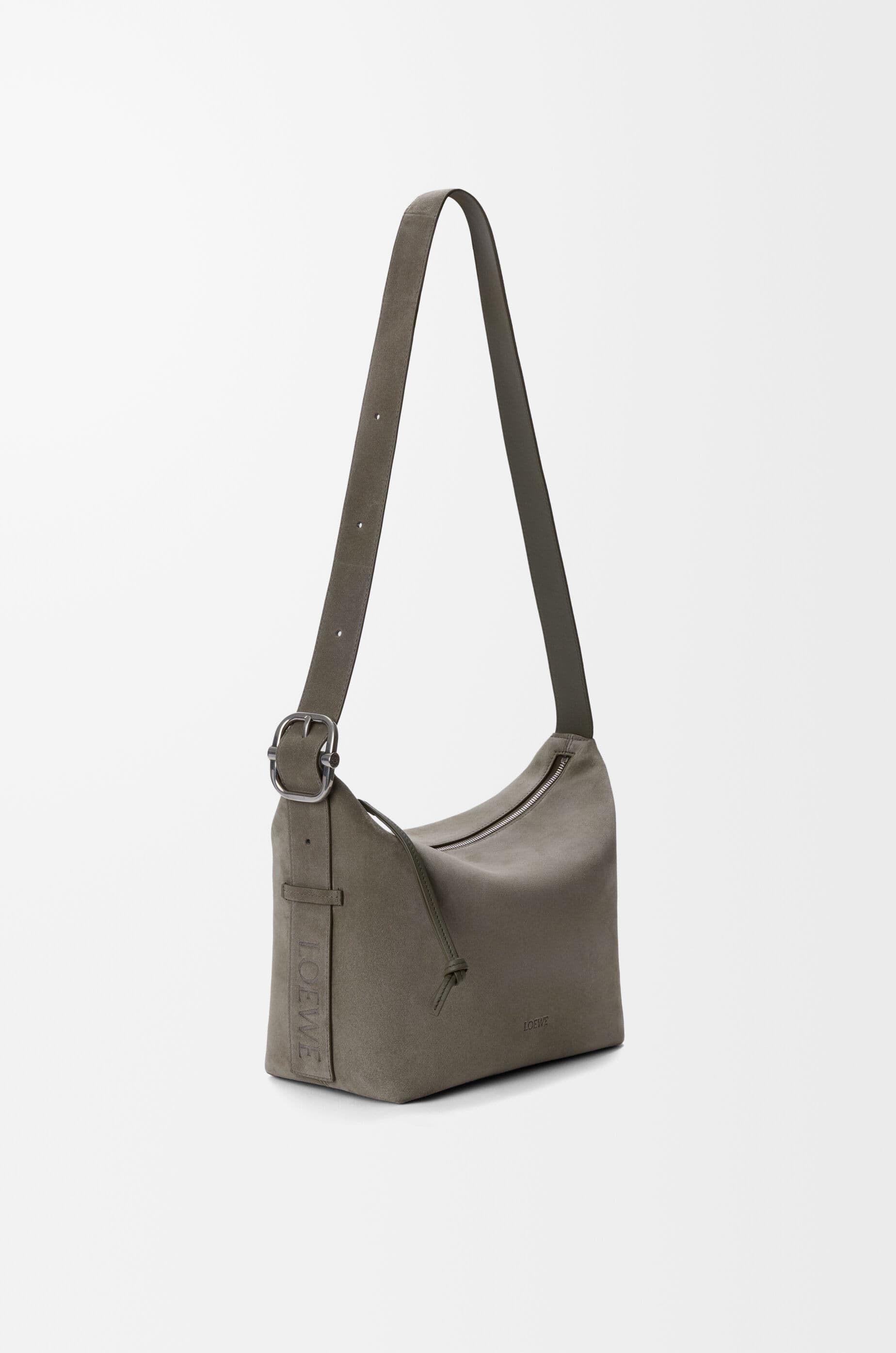 Medium Loop hobo in suede calfskin — BB22CMDX05-0360