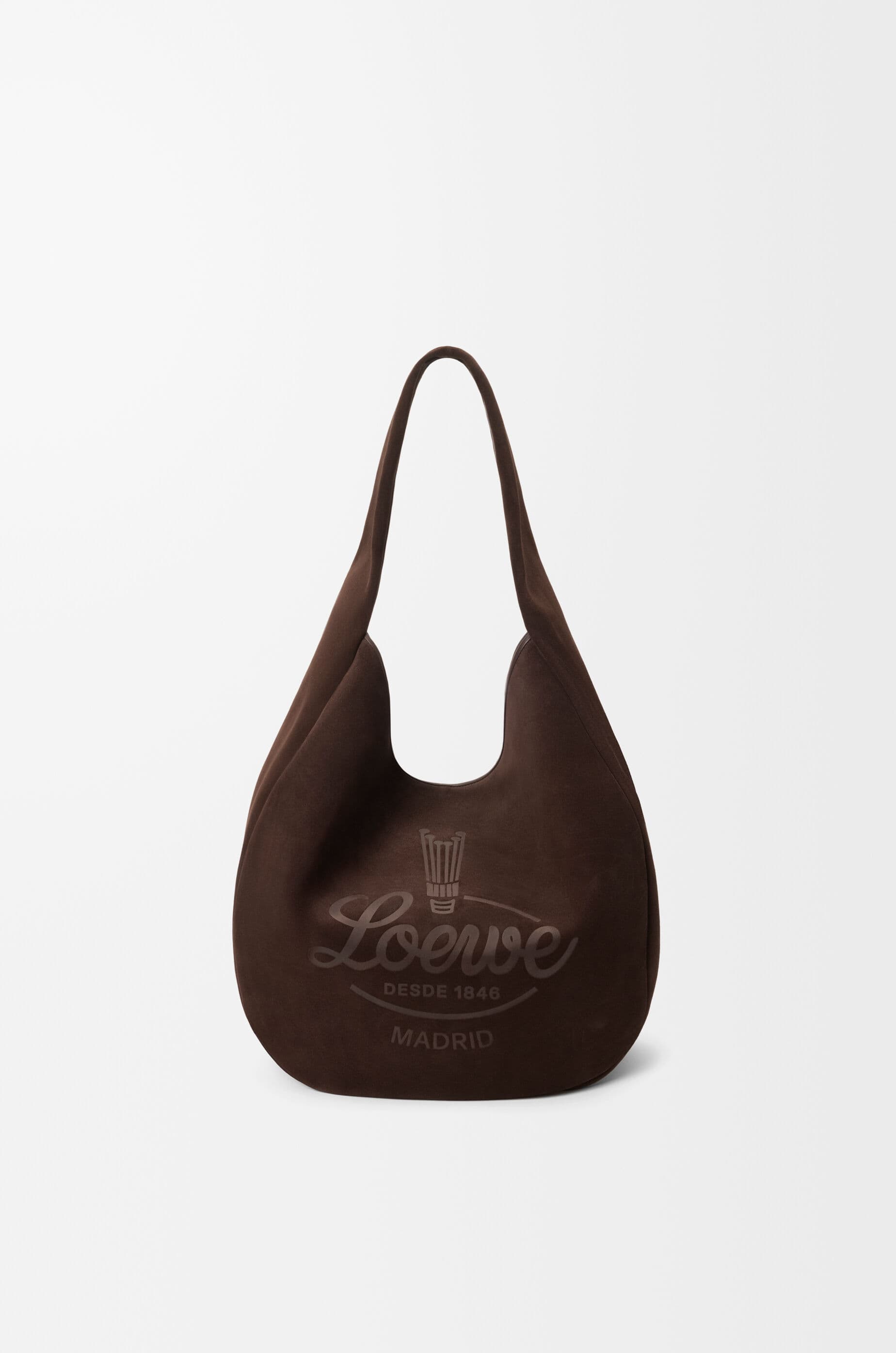 Roomy hobo in suede calfskin — BMHBVHBX01-3110