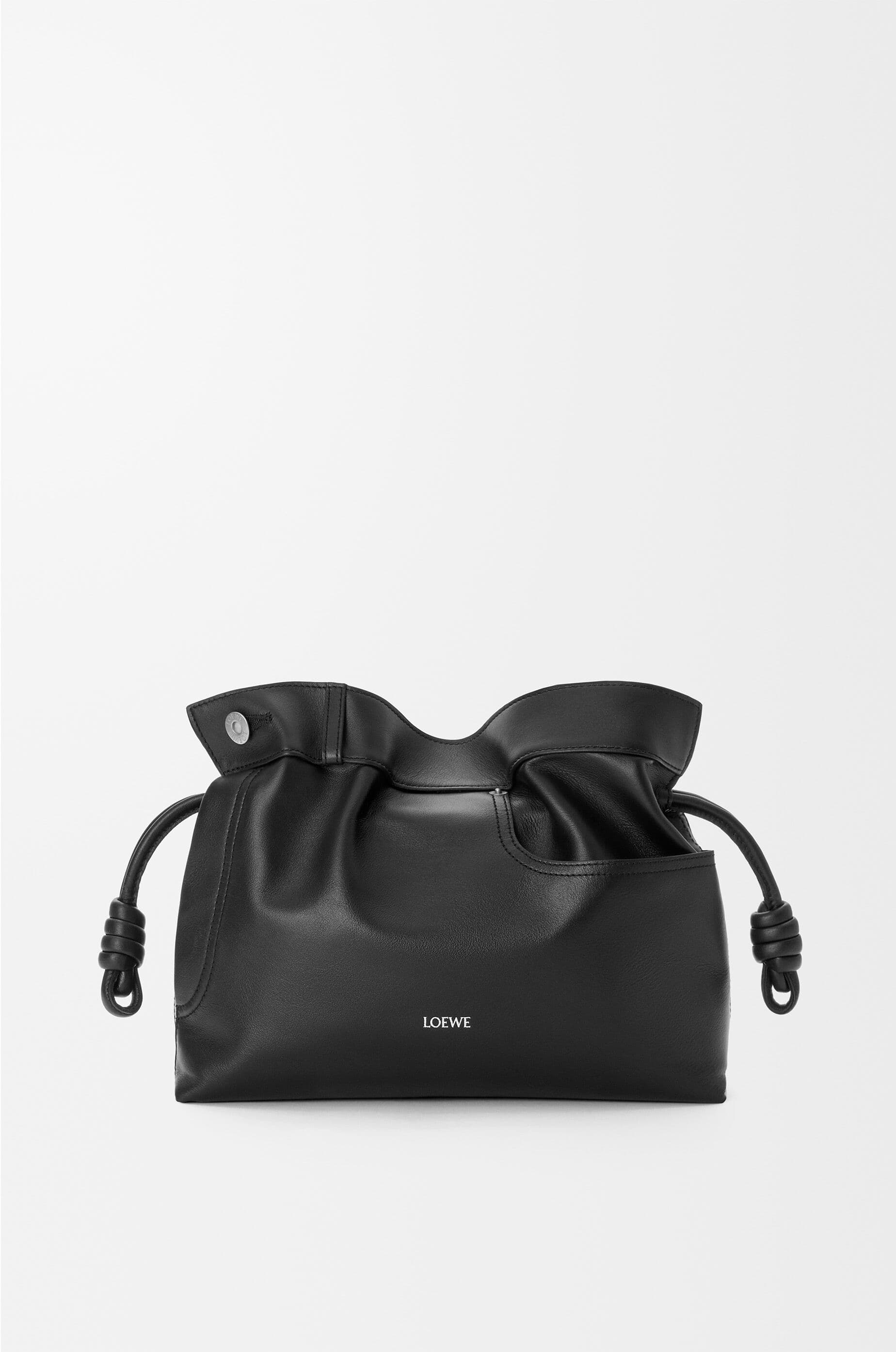 Panta medium Flamenco clutch in shiny calfskin — A411FC1XBV-1100